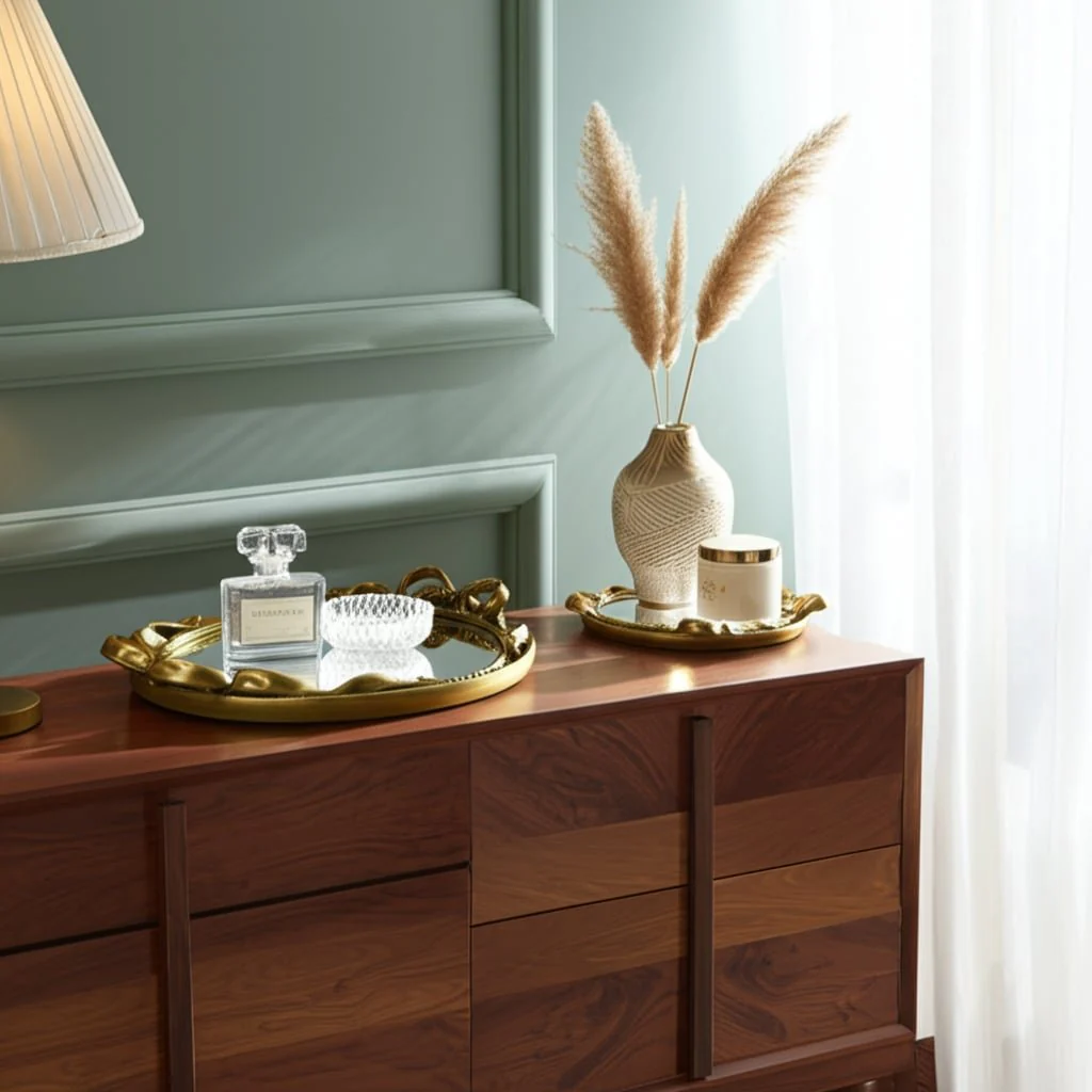 S/2 12/16" Coquette Bow Trays, Gold - Image 10