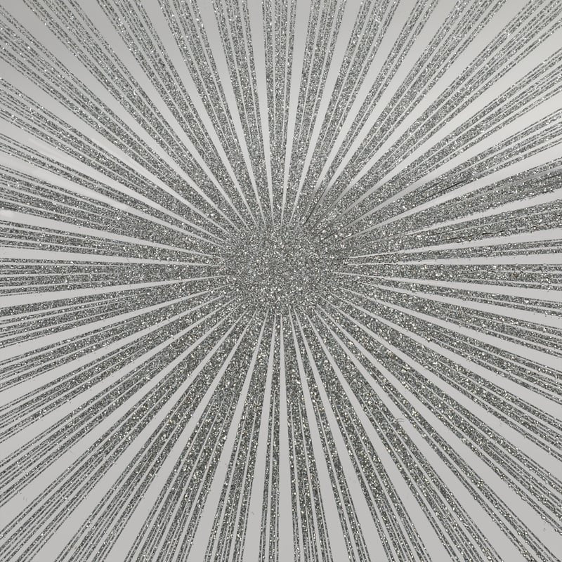 S/2 12/16" Sparkly Starburst Glass Trays, Silver - Image 5