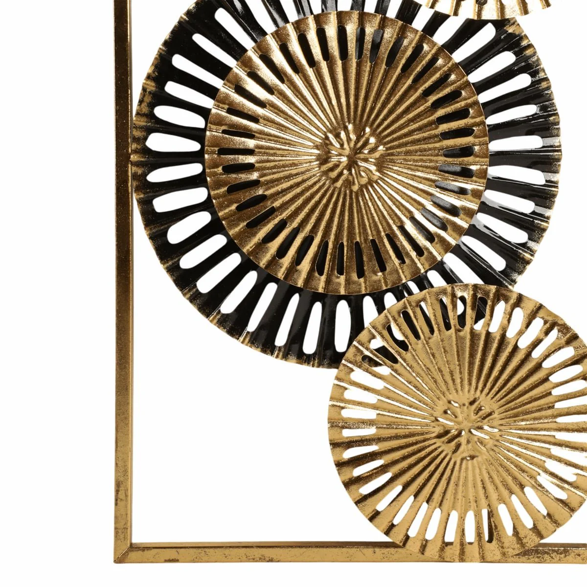 S/2 32" Pierced Disc Metal Wall Panels, Gold Multi - Image 4