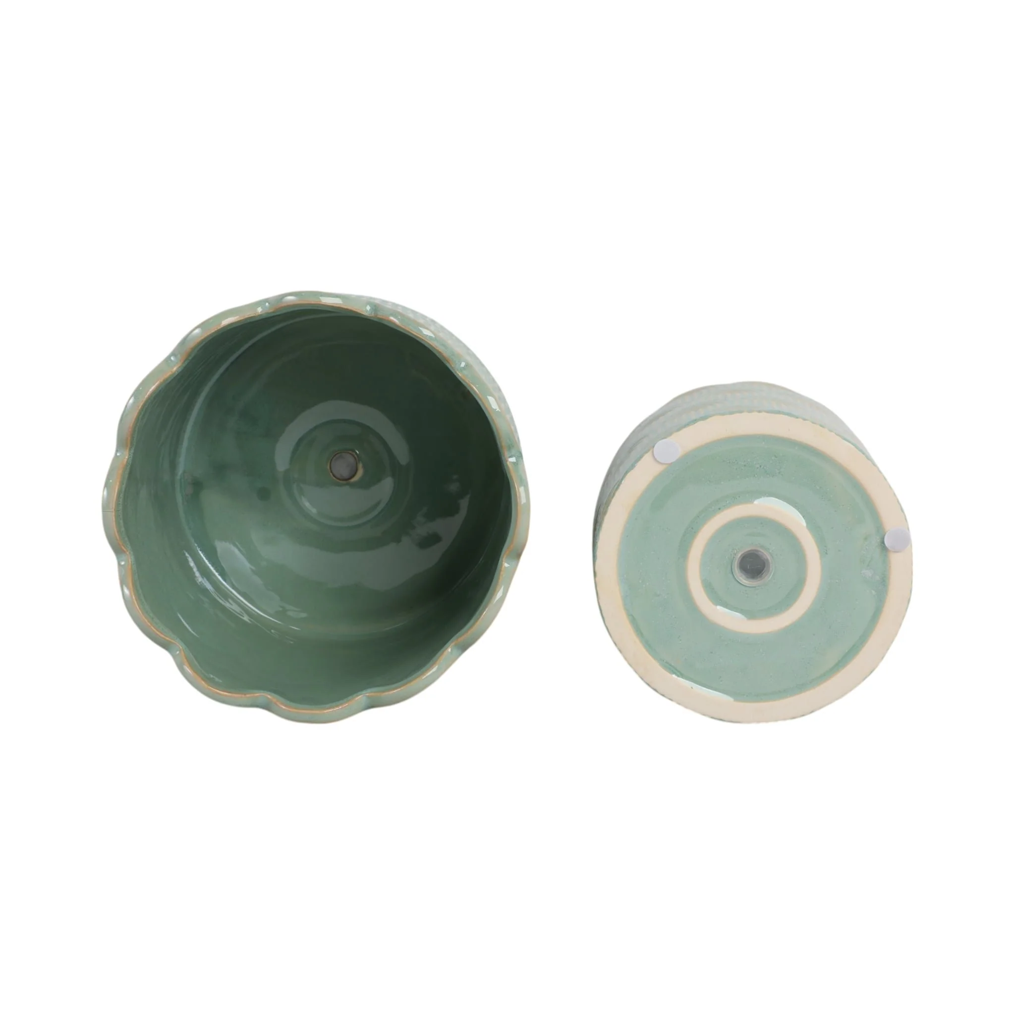 S/2 6/8" Arch Planters, Sage Green - Image 6