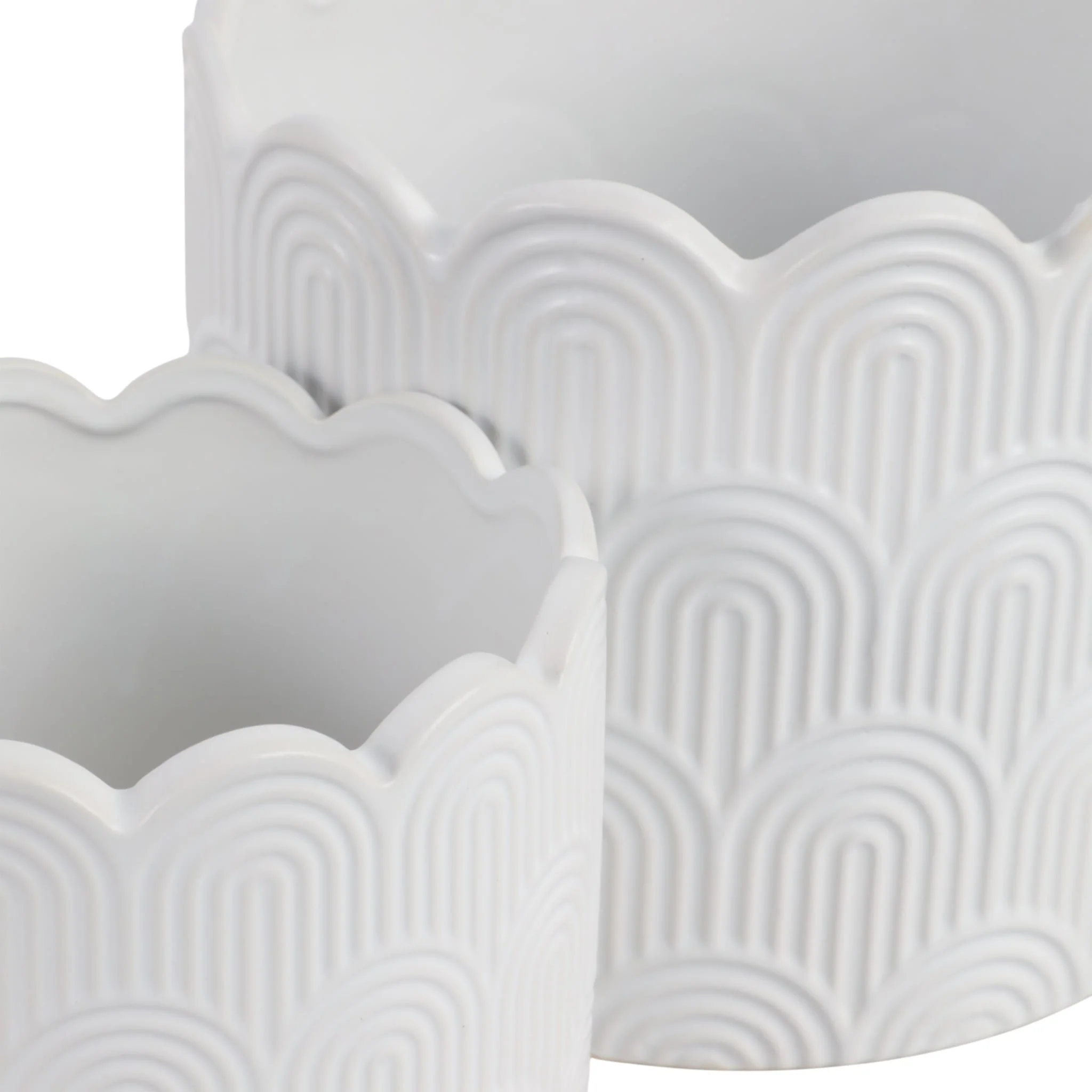 S/2 6/8" Arch Planters, White - Image 5