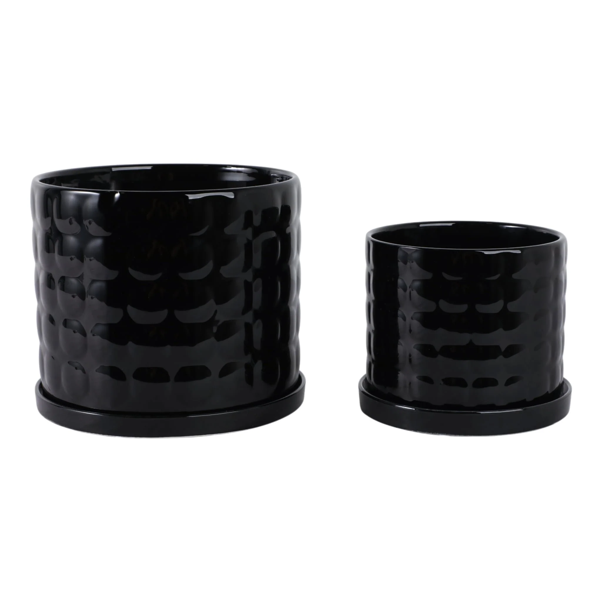 S/2 6/8" Bubble Planter, Black - Image 4