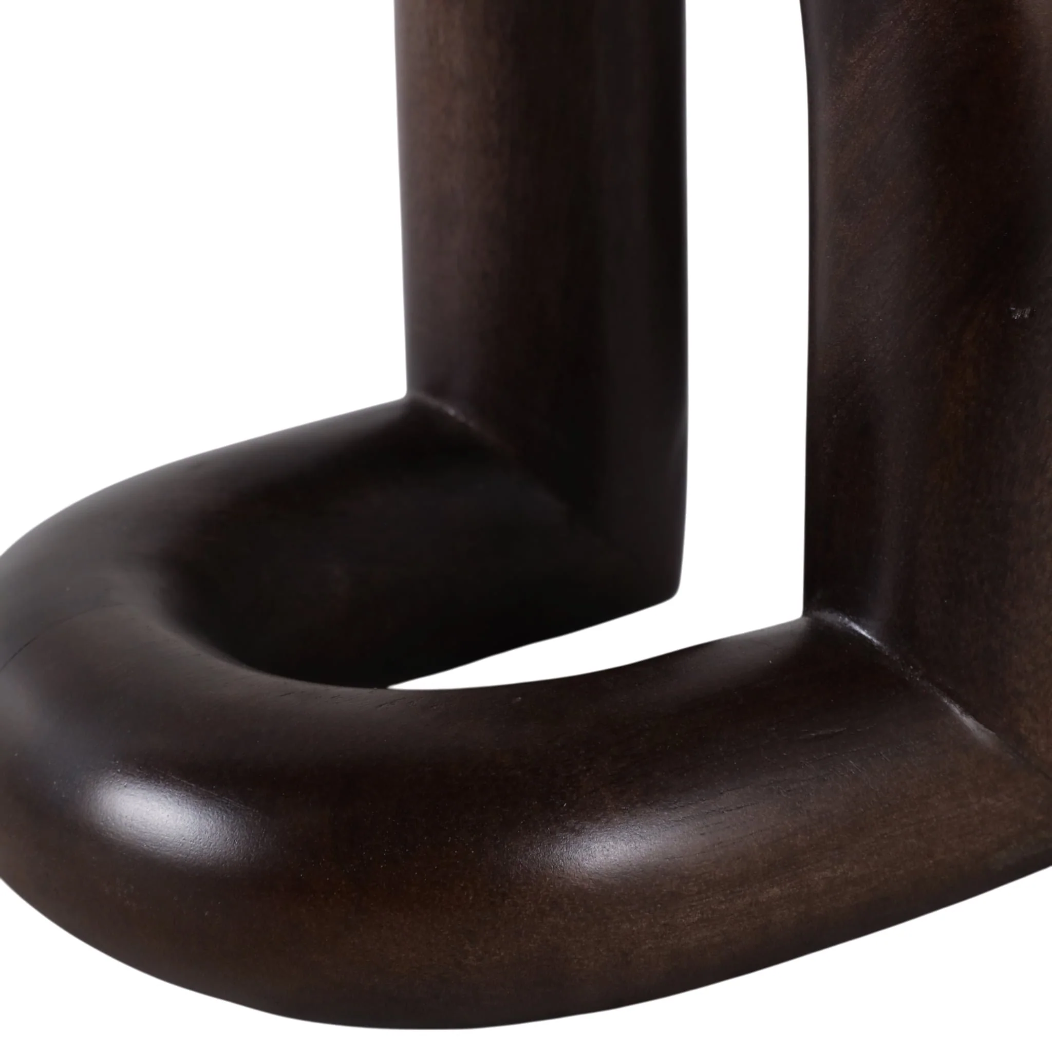 S/2 7" Loopy Wood Bookends Set, Dark Brown - Image 4