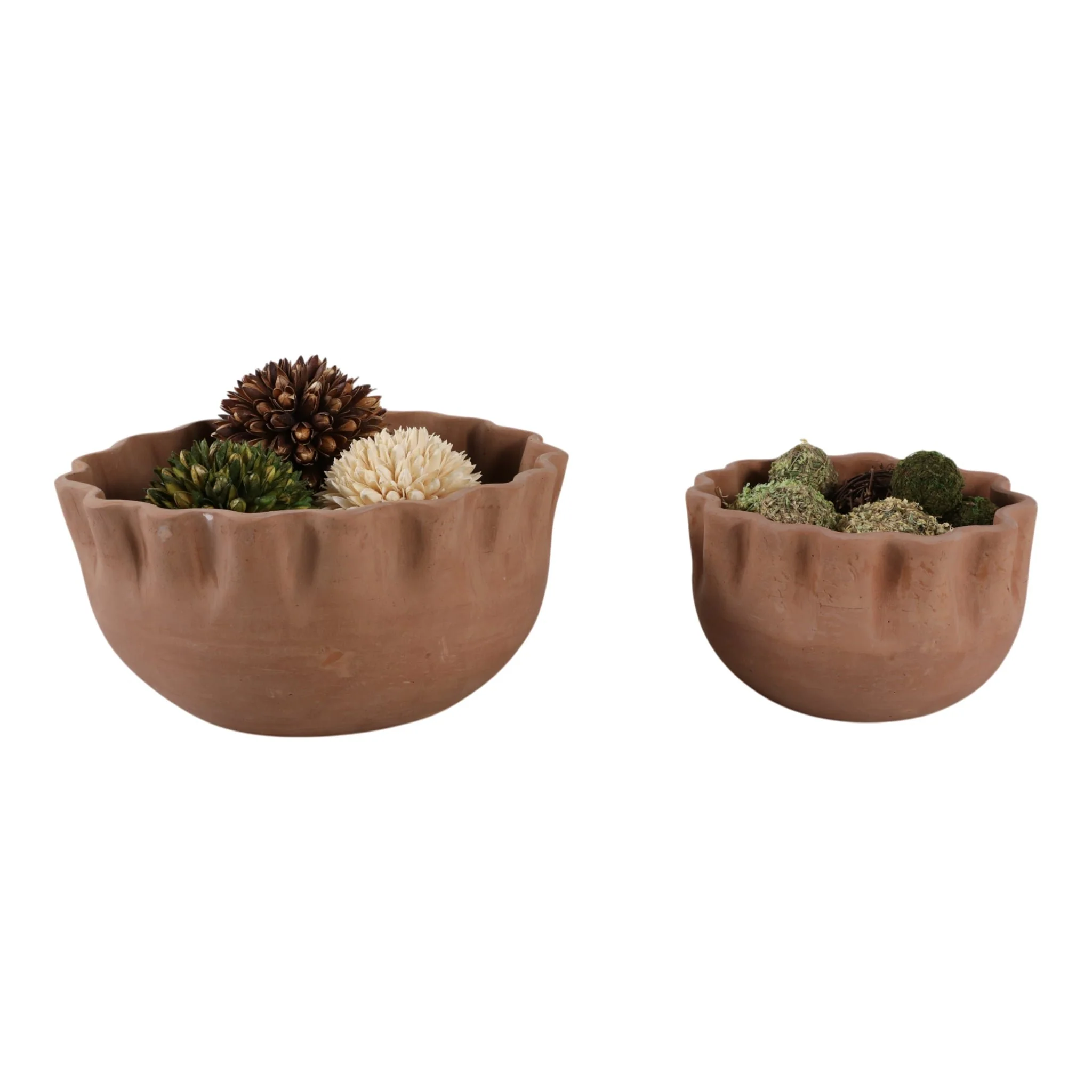 S/2 9/13" Terracotta Planters, Natural - Image 2