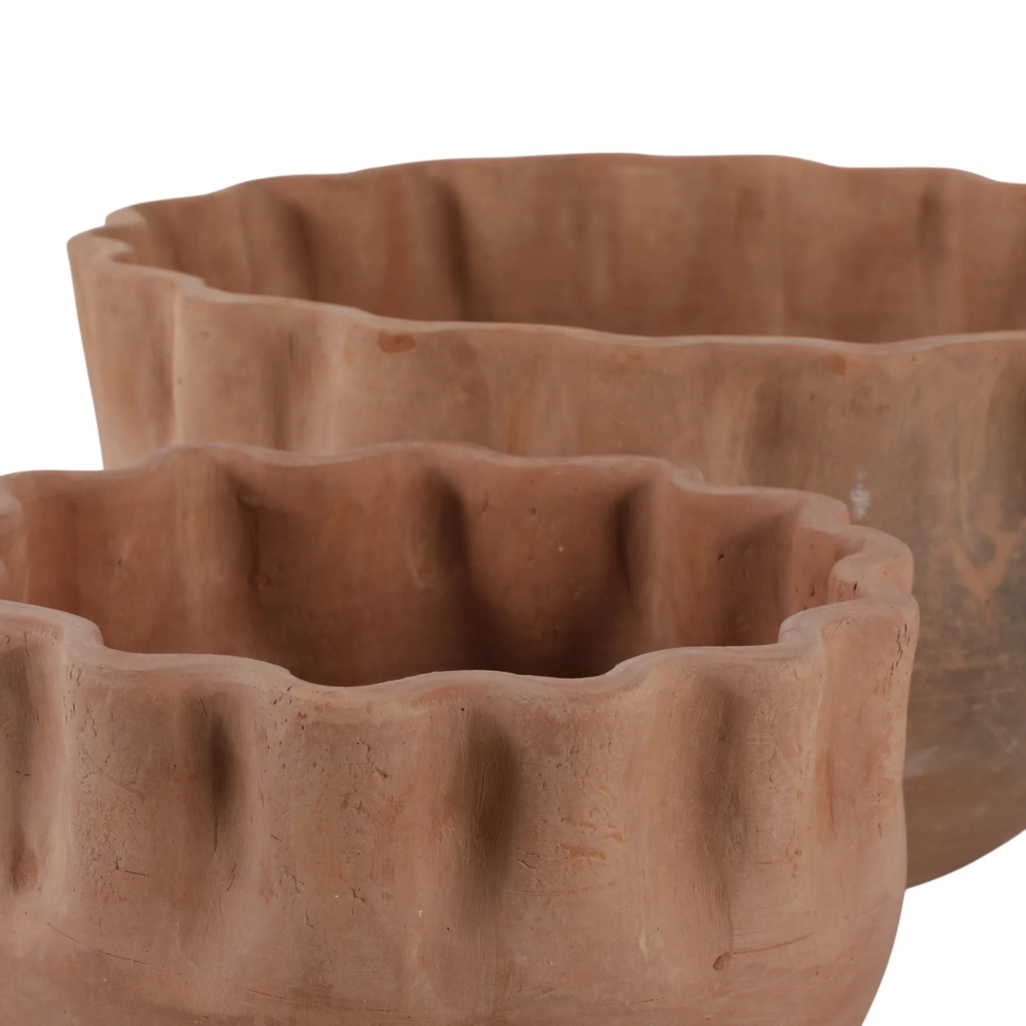 S/2 9/13" Terracotta Planters, Natural - Image 6