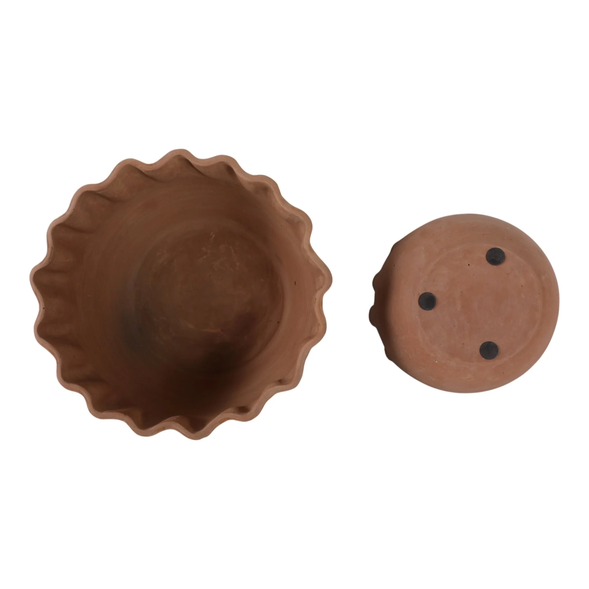 S/2 9/13" Terracotta Planters, Natural - Image 7
