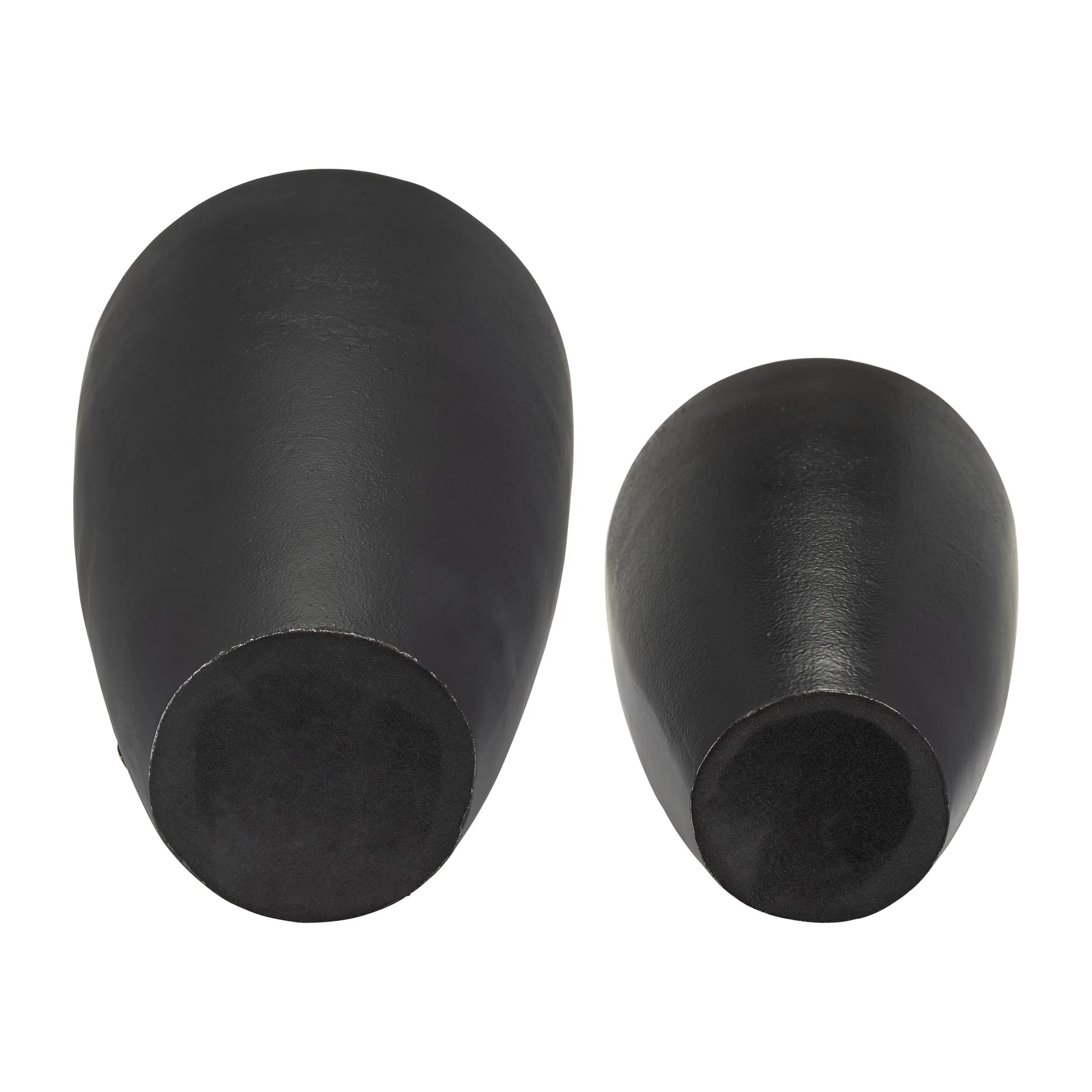 S/2 9/14", Metal Cracked Design Vases, Brass/cha - Image 8