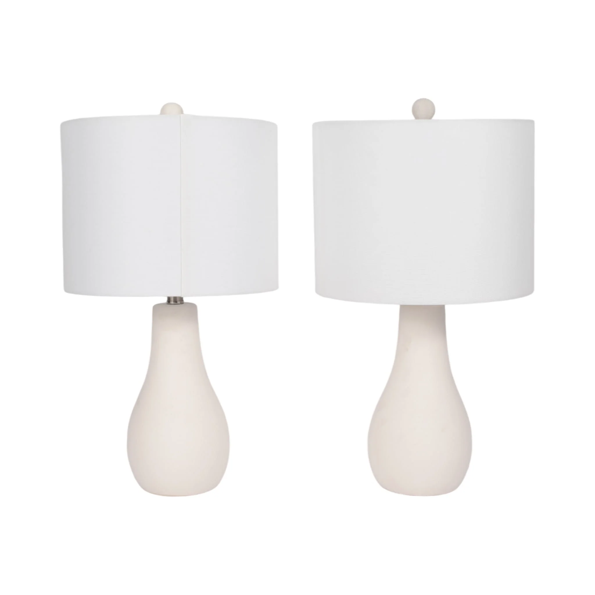 S/2 Ceramic 24" Table Lamp, White - Image 3