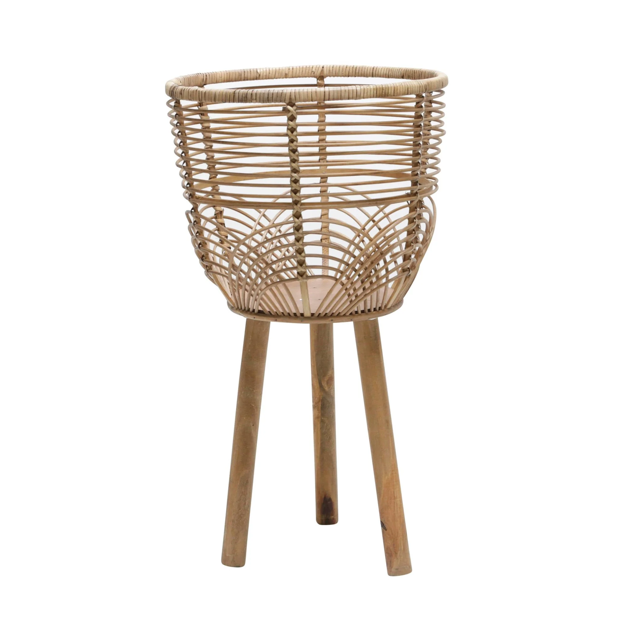 S/2 Wicker Planters 10/12", Natural - Image 2