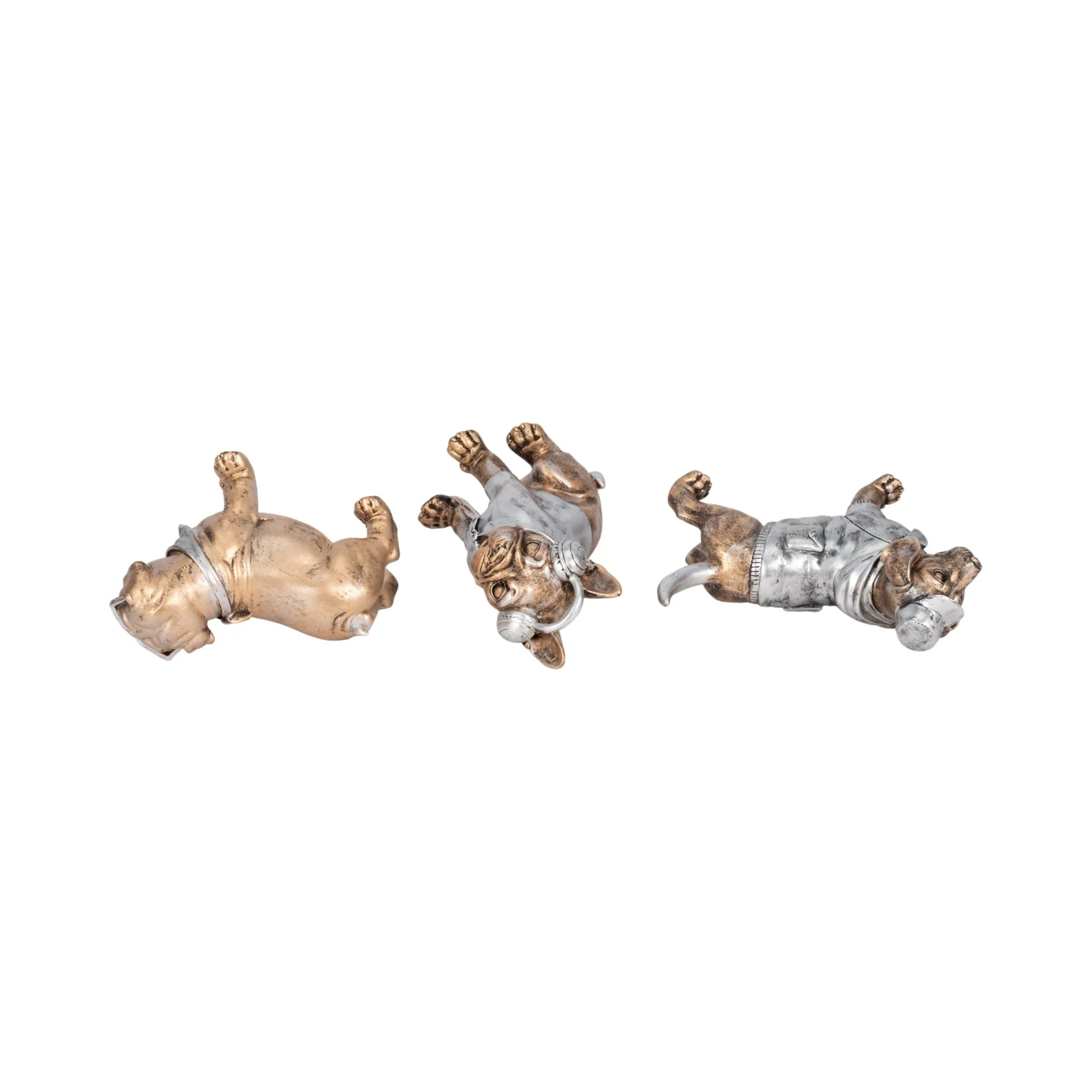 S/3 10" Cool Dogs Decor, Gold - Image 6