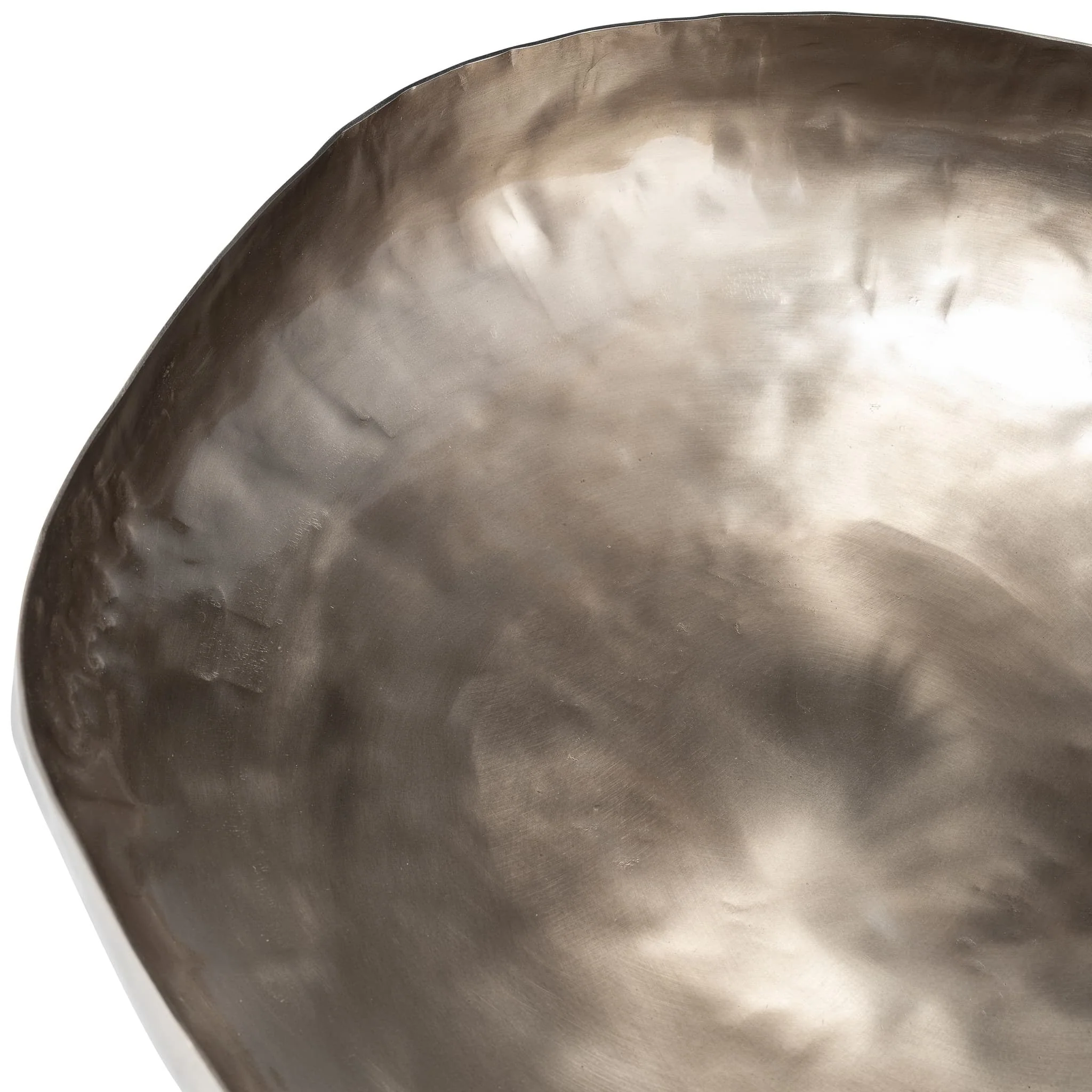 S/3 11/14/17"d Metal, Organic Shaped Bowls, Bronze - Image 4