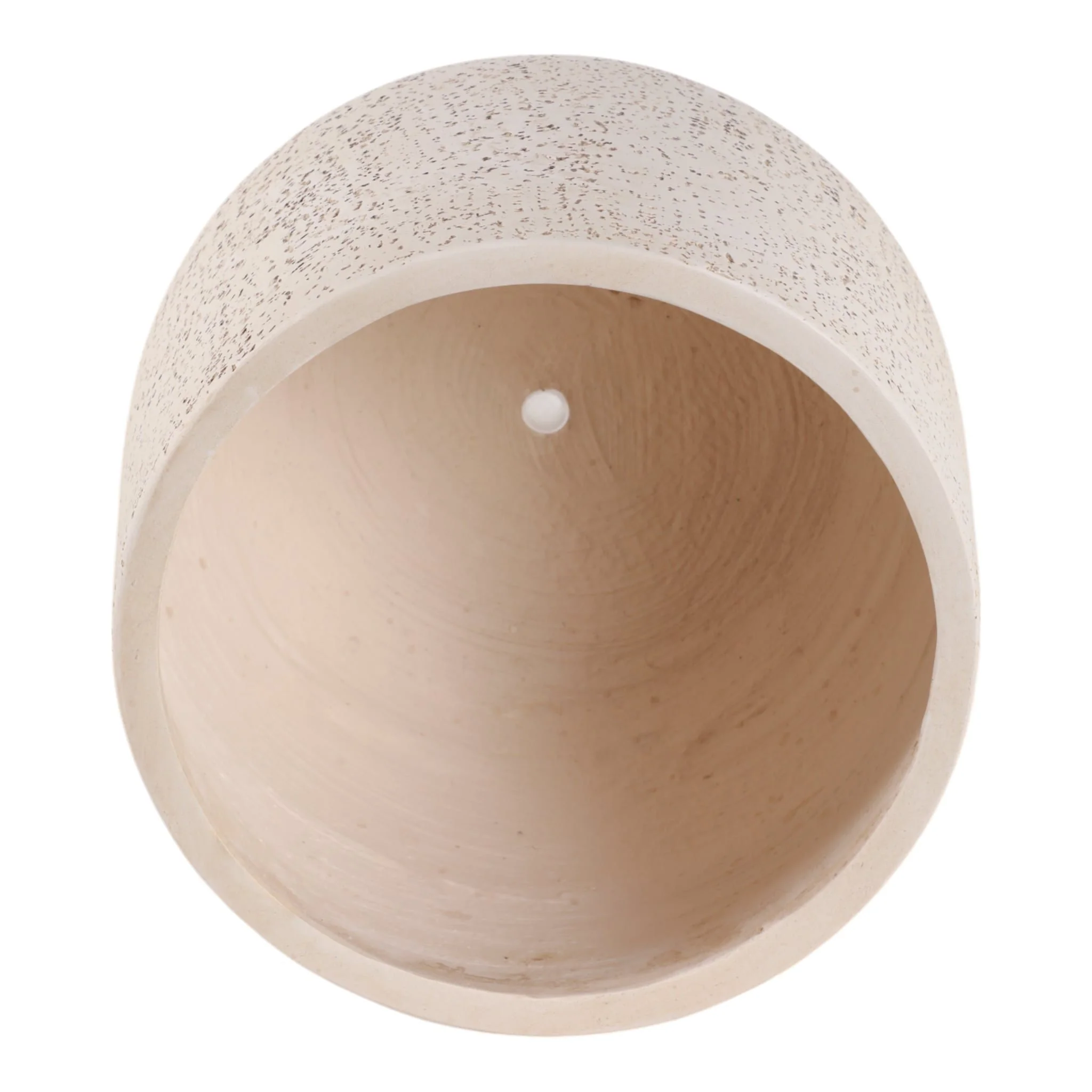 S/3 11/14/18" Resin Cement Texture Planters, Ivory - Image 5
