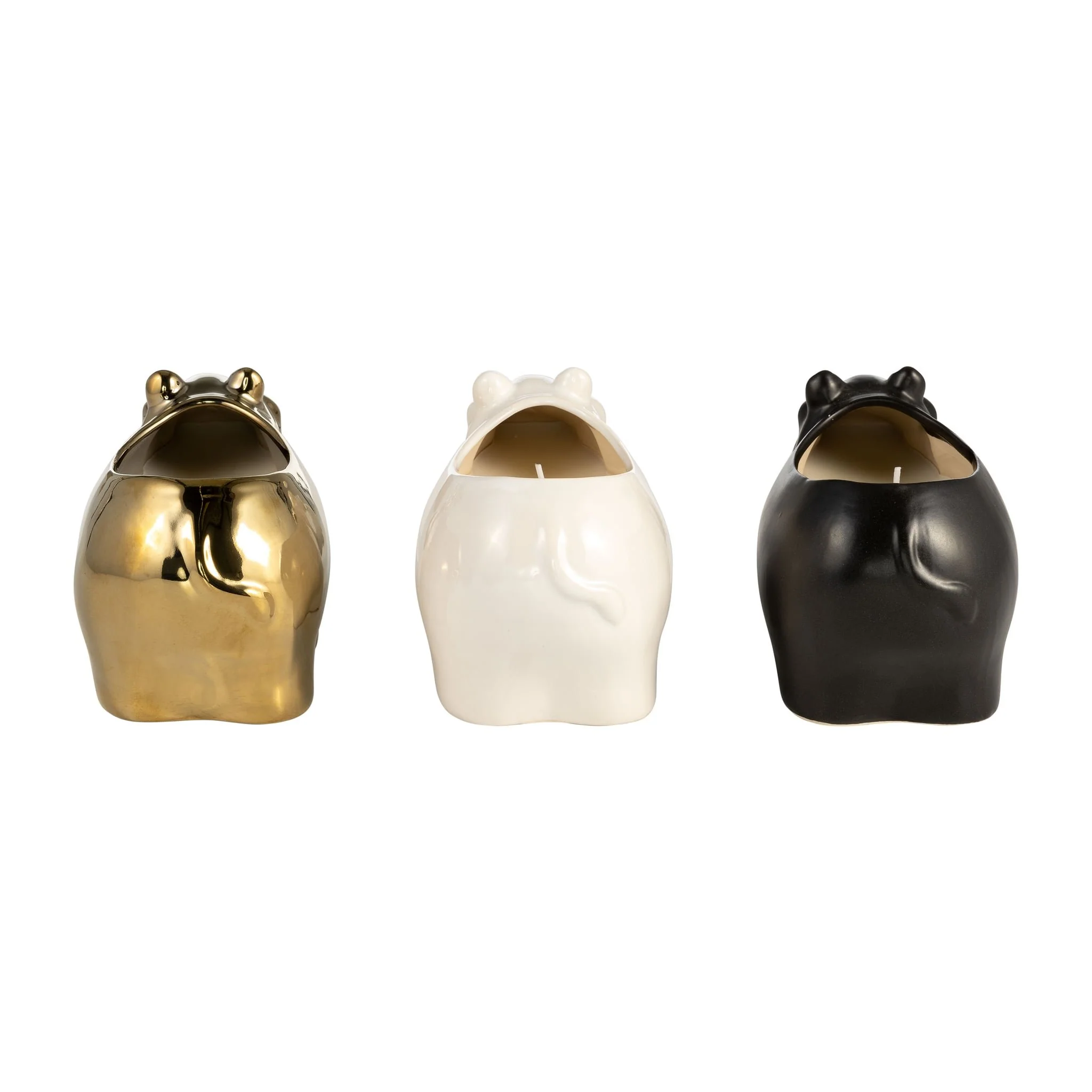S/3, 7" 9 Oz Orange Goji Berry Hippo Candle, Multi - Image 4