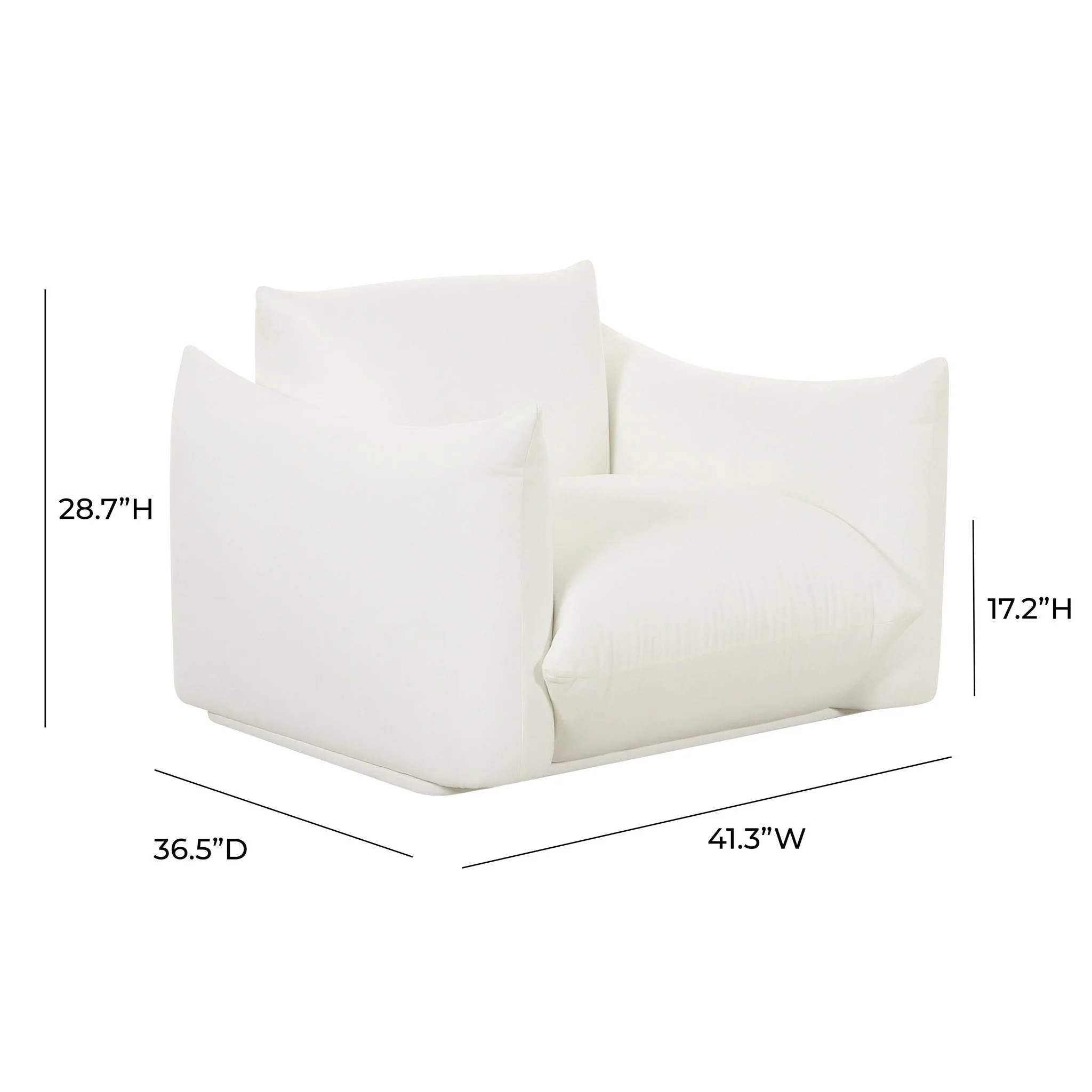 Saint Tropez Pearl Stuffed Armchair - Image 6