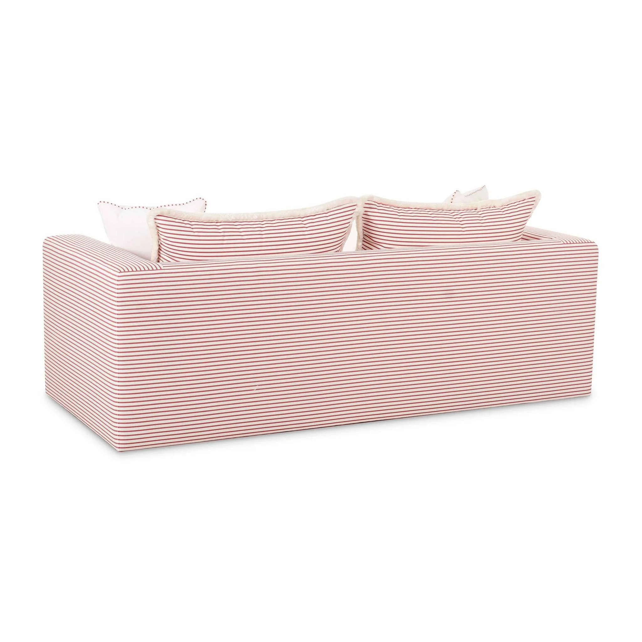 Salty Red Striped Indoor/Outdoor Sofa - Image 4