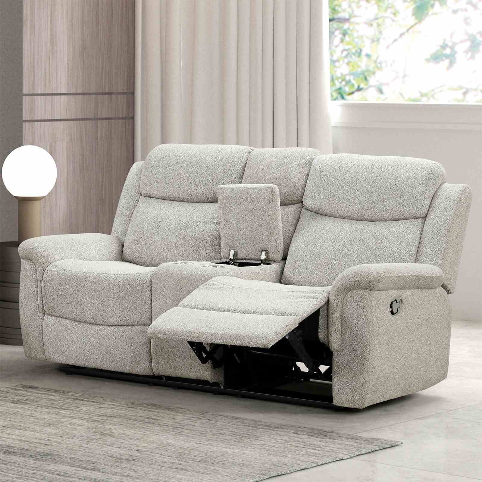 Sandbach Loveseat w/ Console, Light Gray