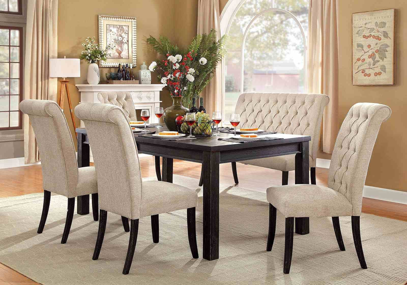 Sania Table + 4 Chairs + 2-Seater Bench - Image 3