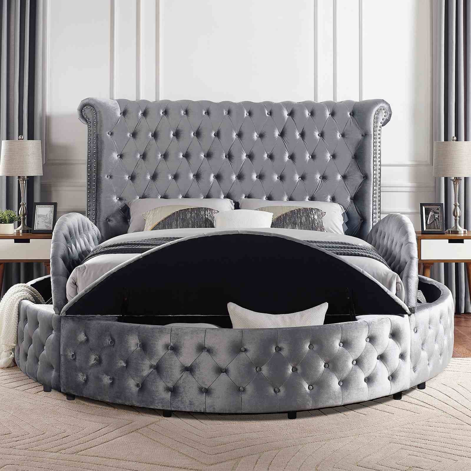 Sansom Queen Bed, Gray - Image 2