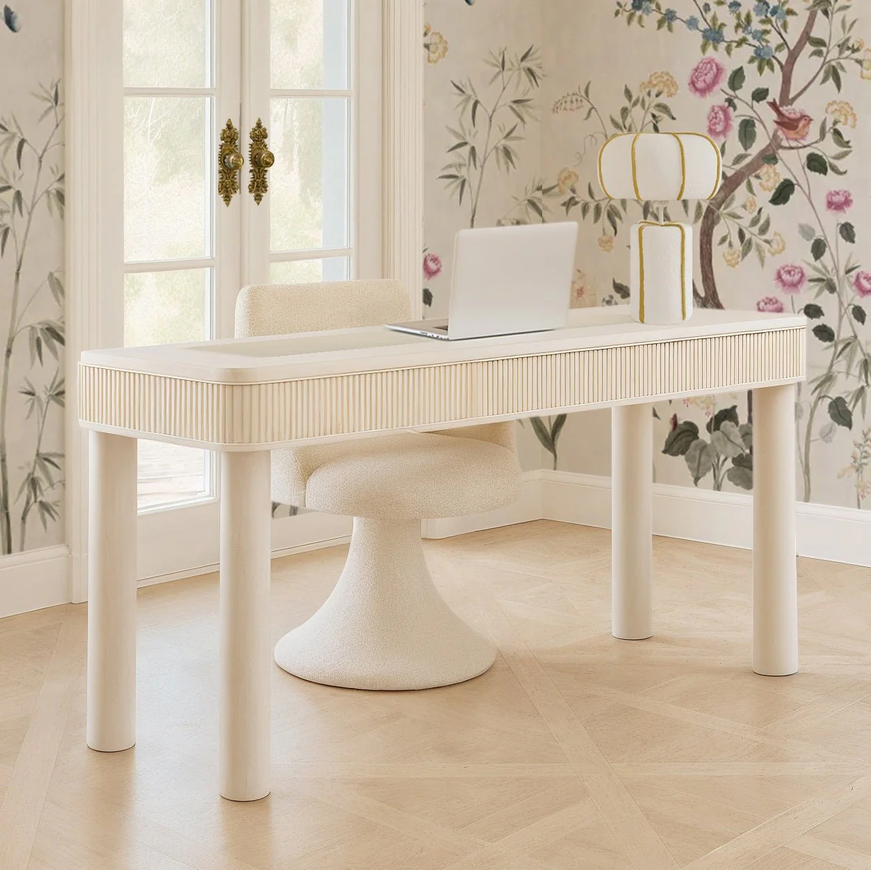 Sarah Cream Executive Work Desk - Image 2