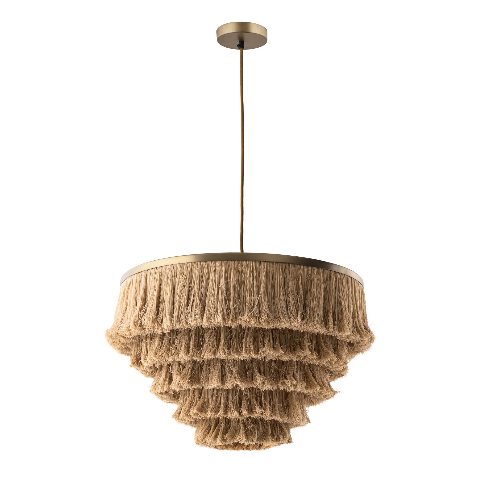 Sarai Natural Fringe Pendant - Image 3
