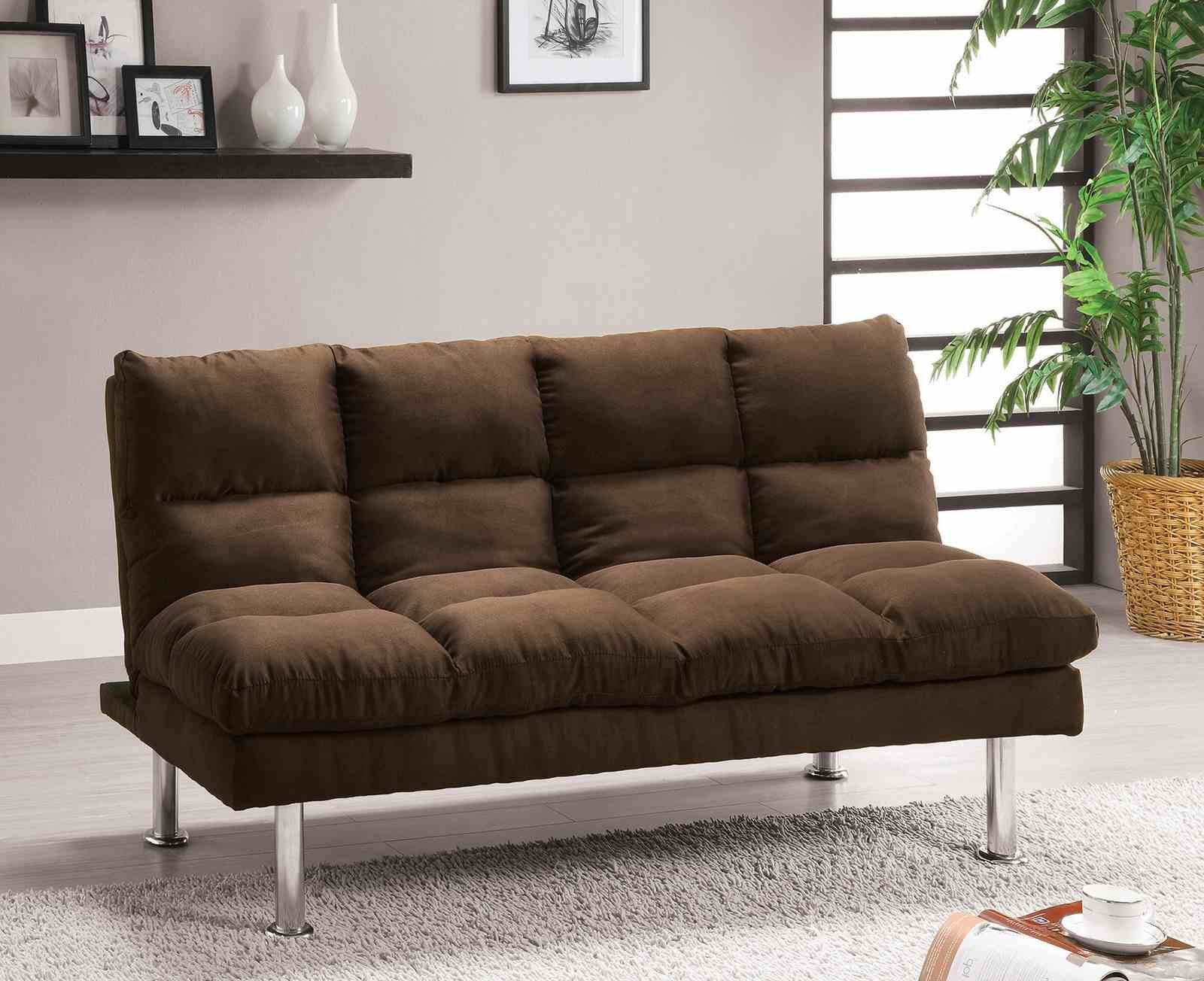 Saratoga Futon Sofa Bed, Dark Brown