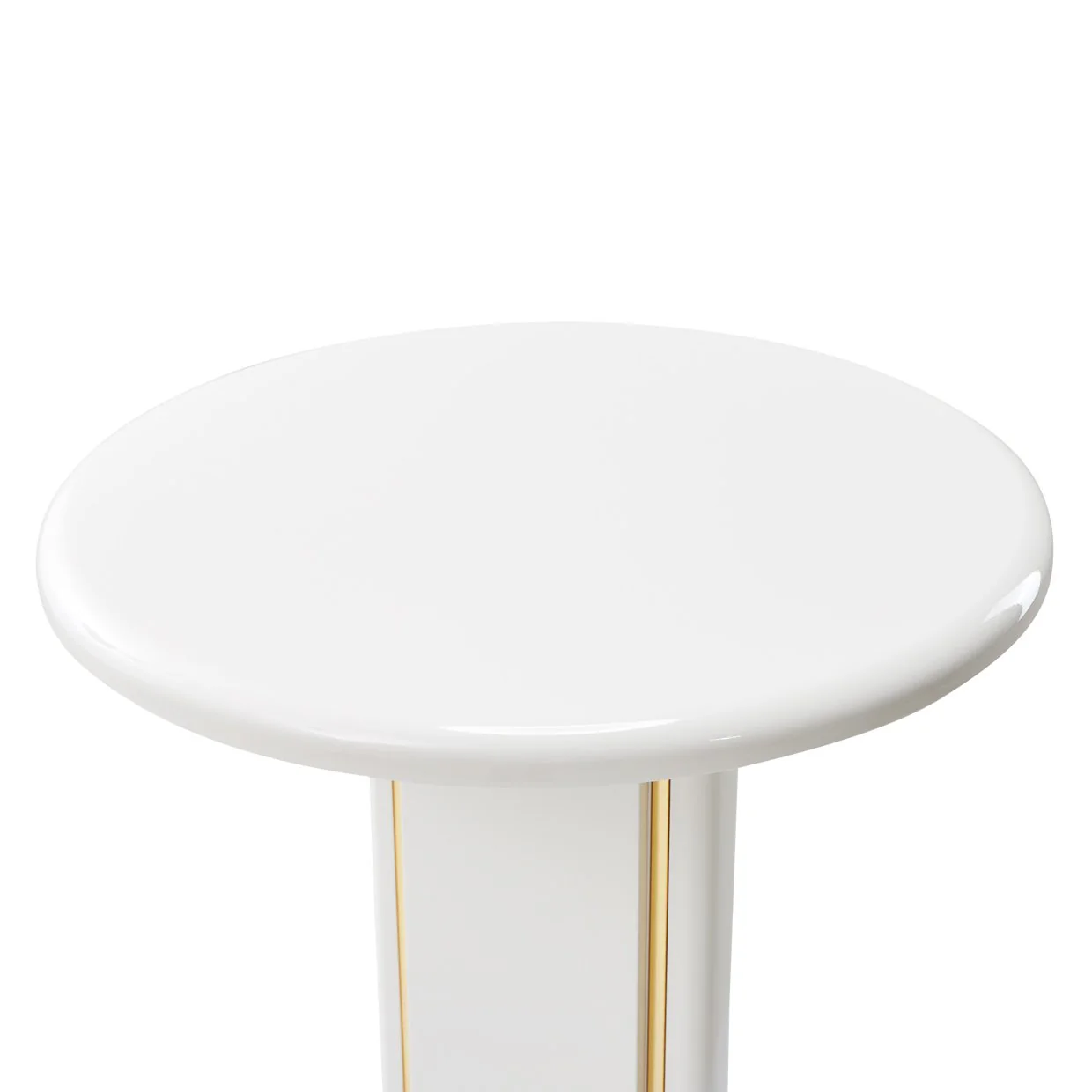 Sassani Accent Table - Pearl White/Gold - Image 5
