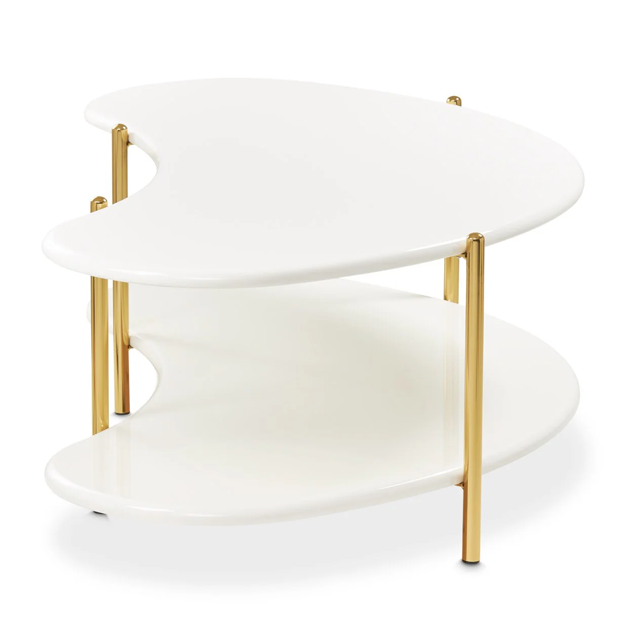 Sassani Cocktail Table - Pearl White/Gold - Image 2