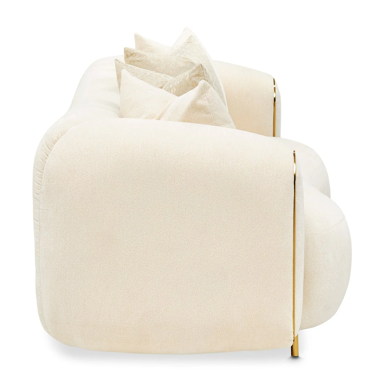 Sassani Loveseat - Crepe/Gold - Image 3