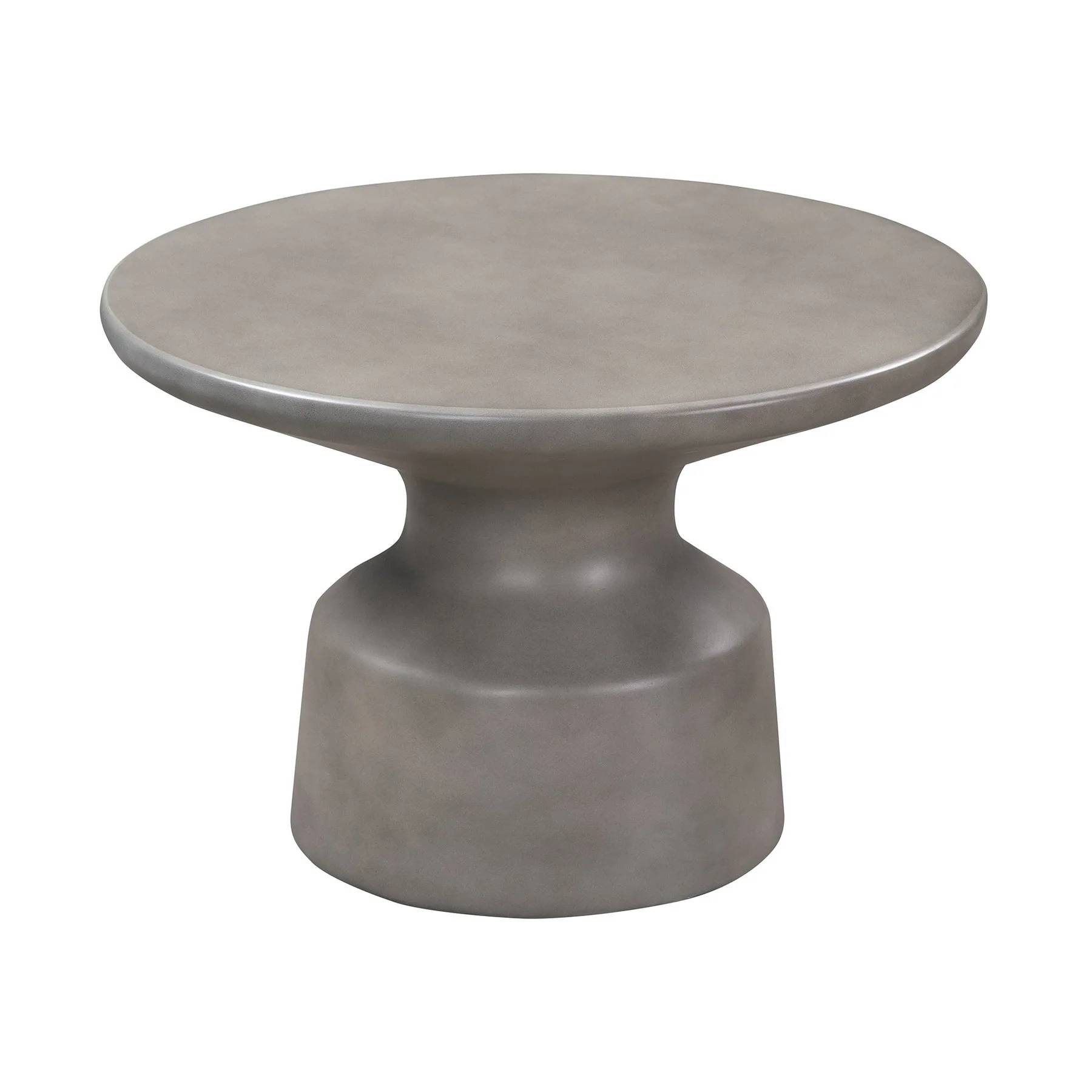 Sephie Round Pedestal Coffee Table in Gray Concrete - Image 2