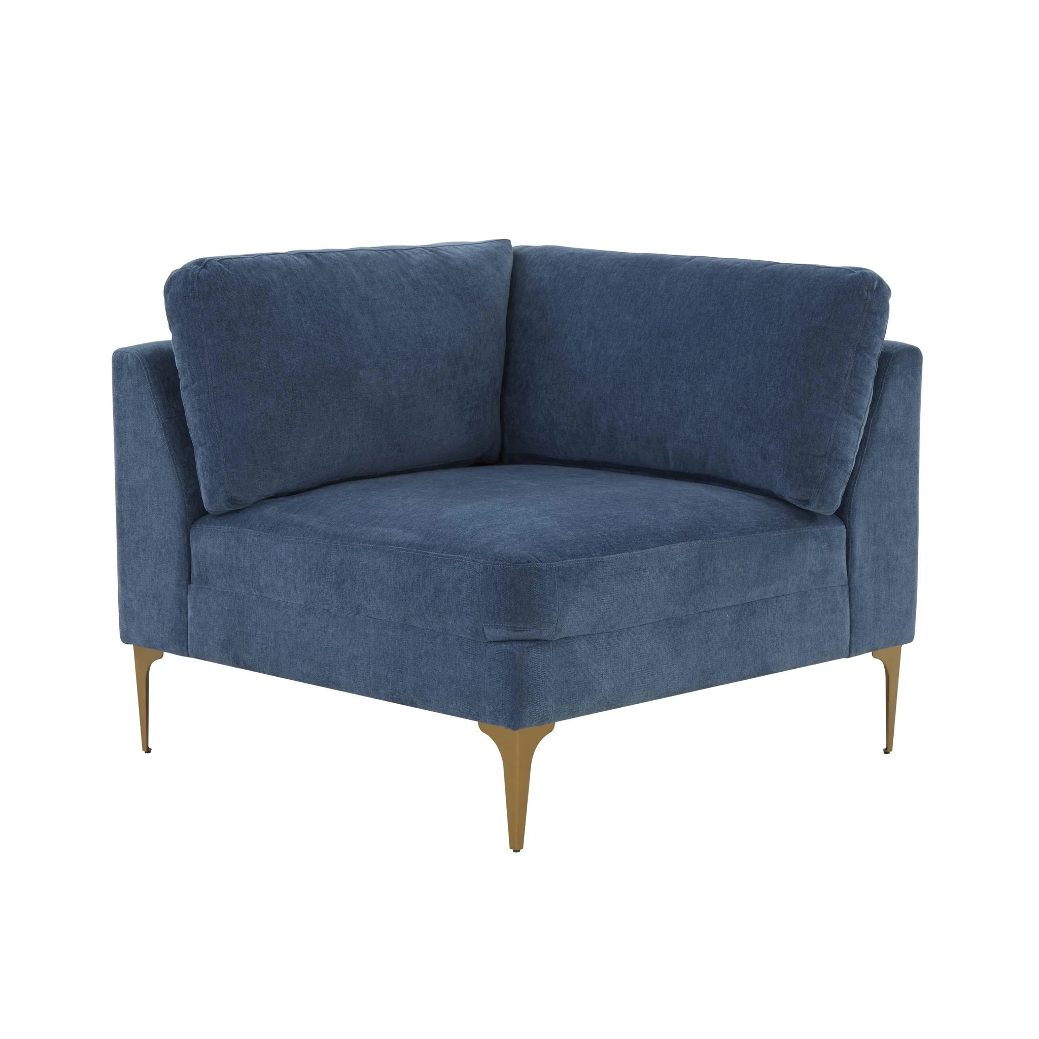 Serena Blue Velvet Corner Seat