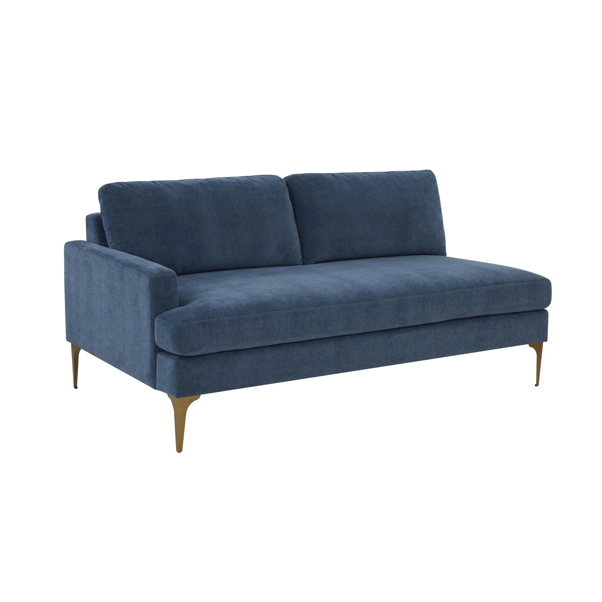 Serena Blue Velvet LAF Loveseat
