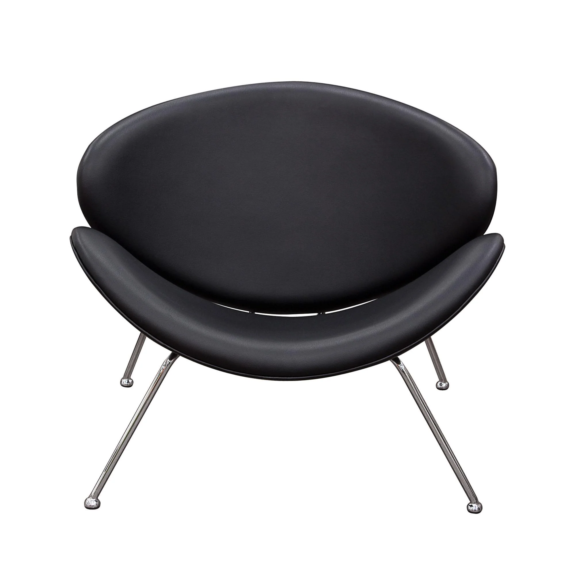 Set of (2) Roxy Black Accent Chair with Chrome Frame by Diamond Sofa - Image 2