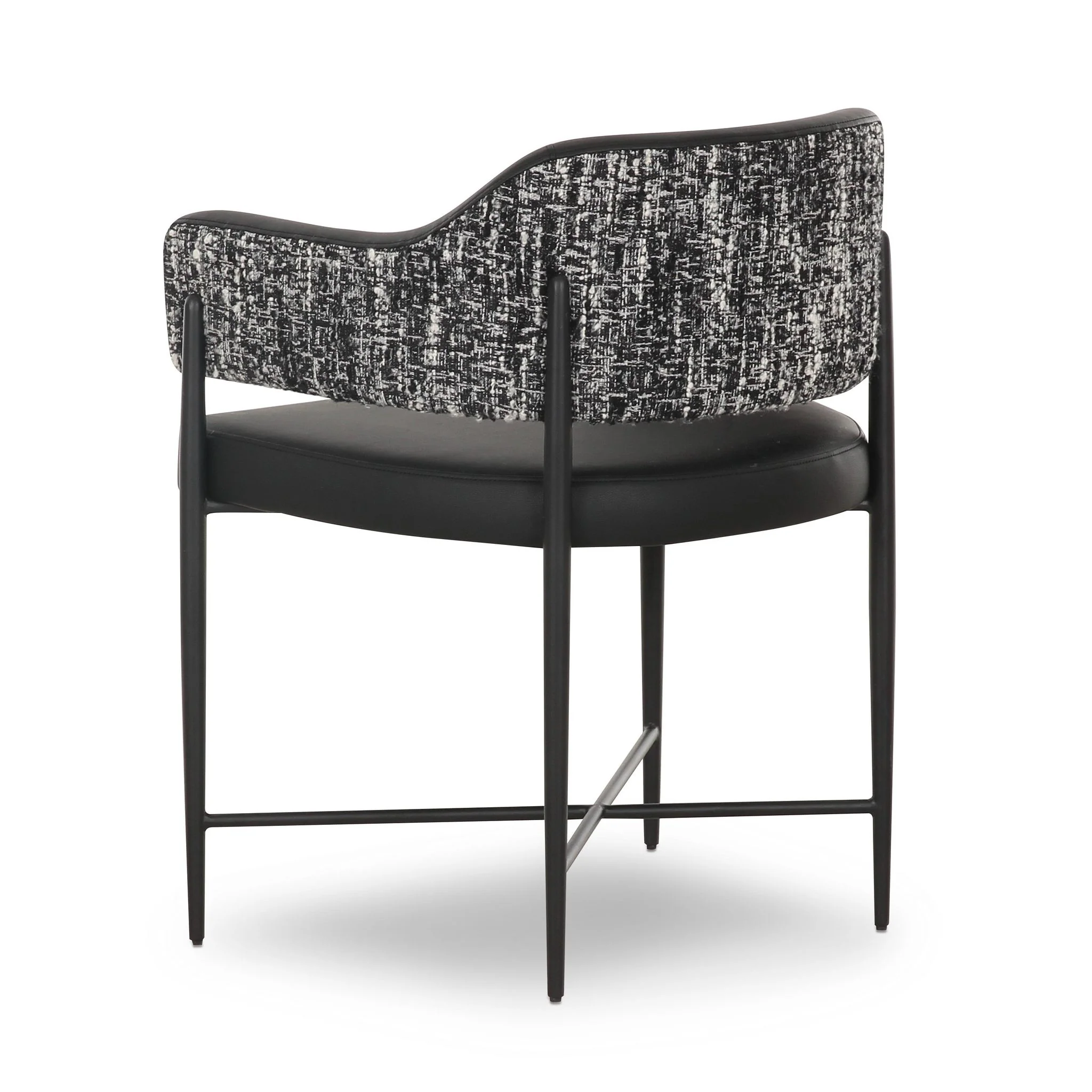 Sezanne Black Vegan Leather 2-Tone Dining Chair - Image 4