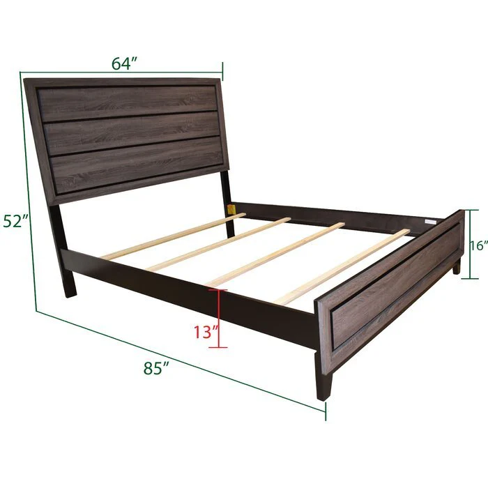 Sierra 4 Pc Queen Bed Gray - Image 4
