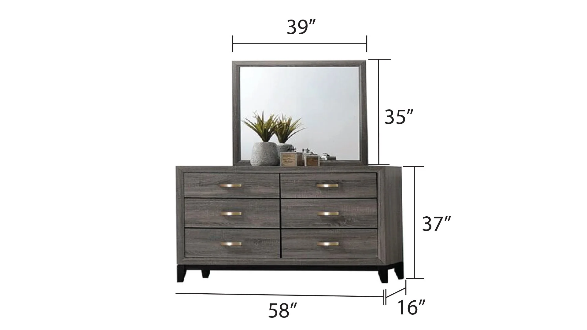 Sierra 5 Pc king Bed Gray - Image 6