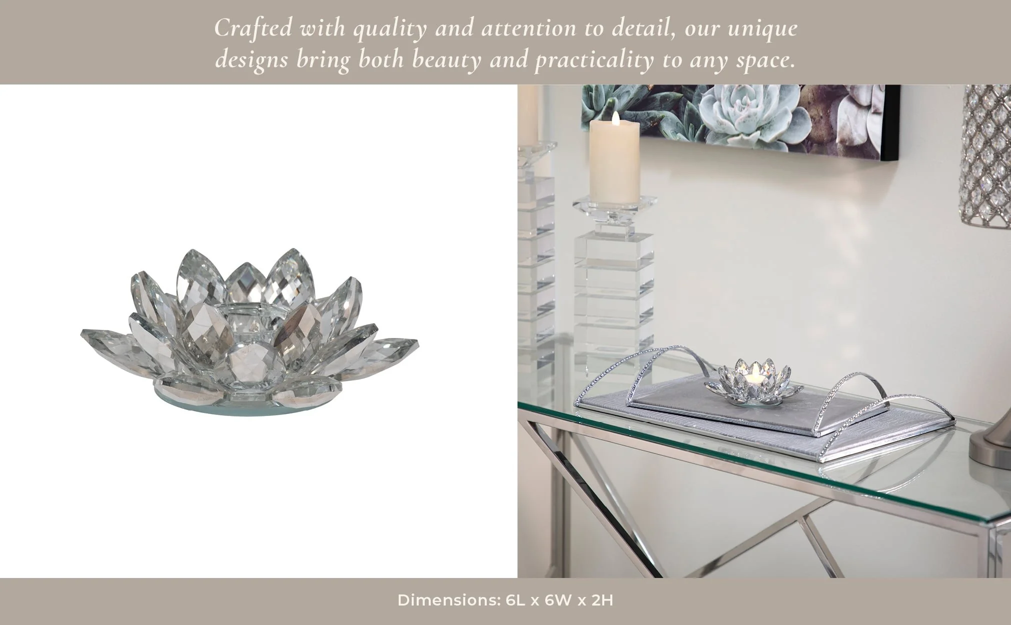 Silver Crystal Votive Candle Holder 6 - Image 12