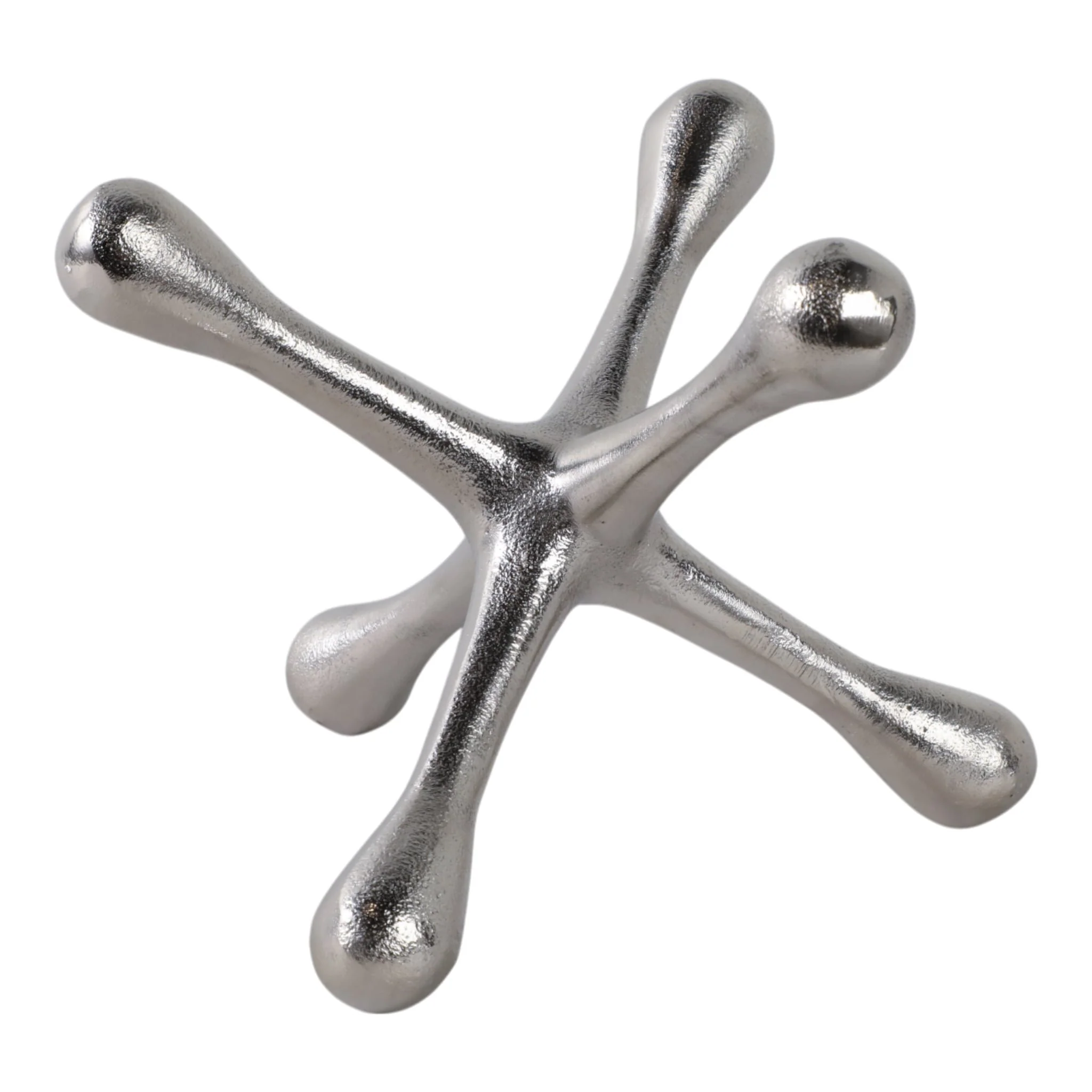 Silver Metal Jacks Sculpture, 8