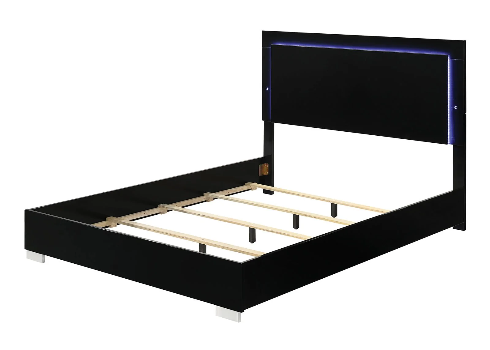 Sinistra E.King Bed, Piano Black - Image 2