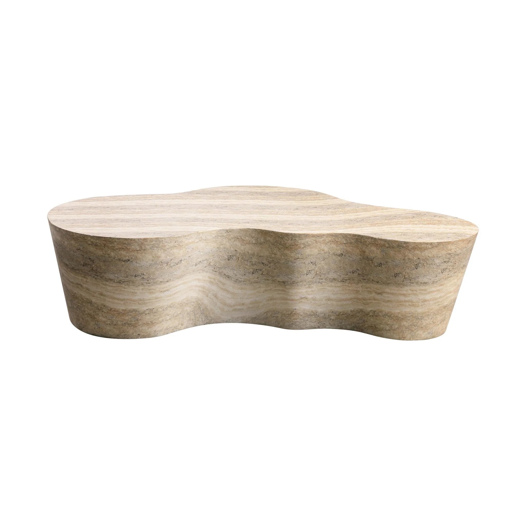 Slab Faux Travertine Coffee Table - Image 3
