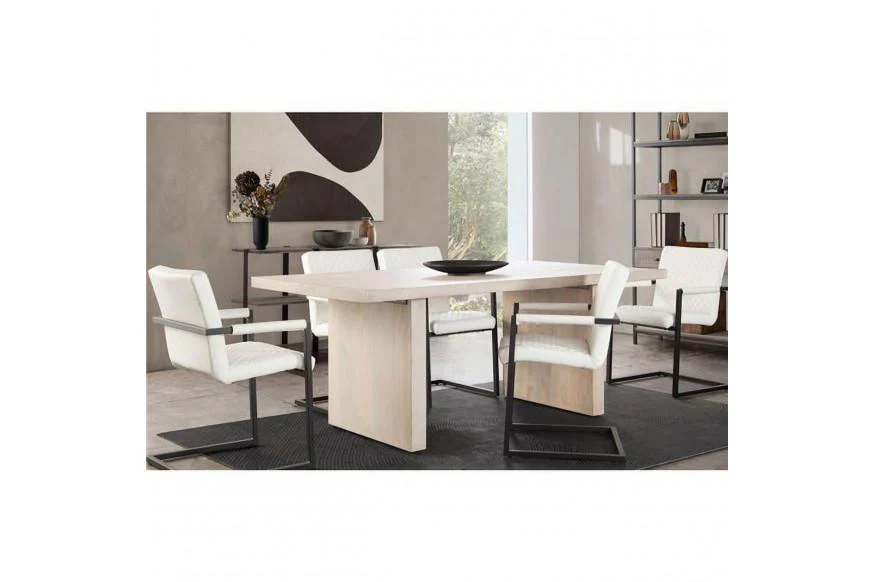 Sonoma 80" Wood Dining Table in Light Natural Grey Wash Finish