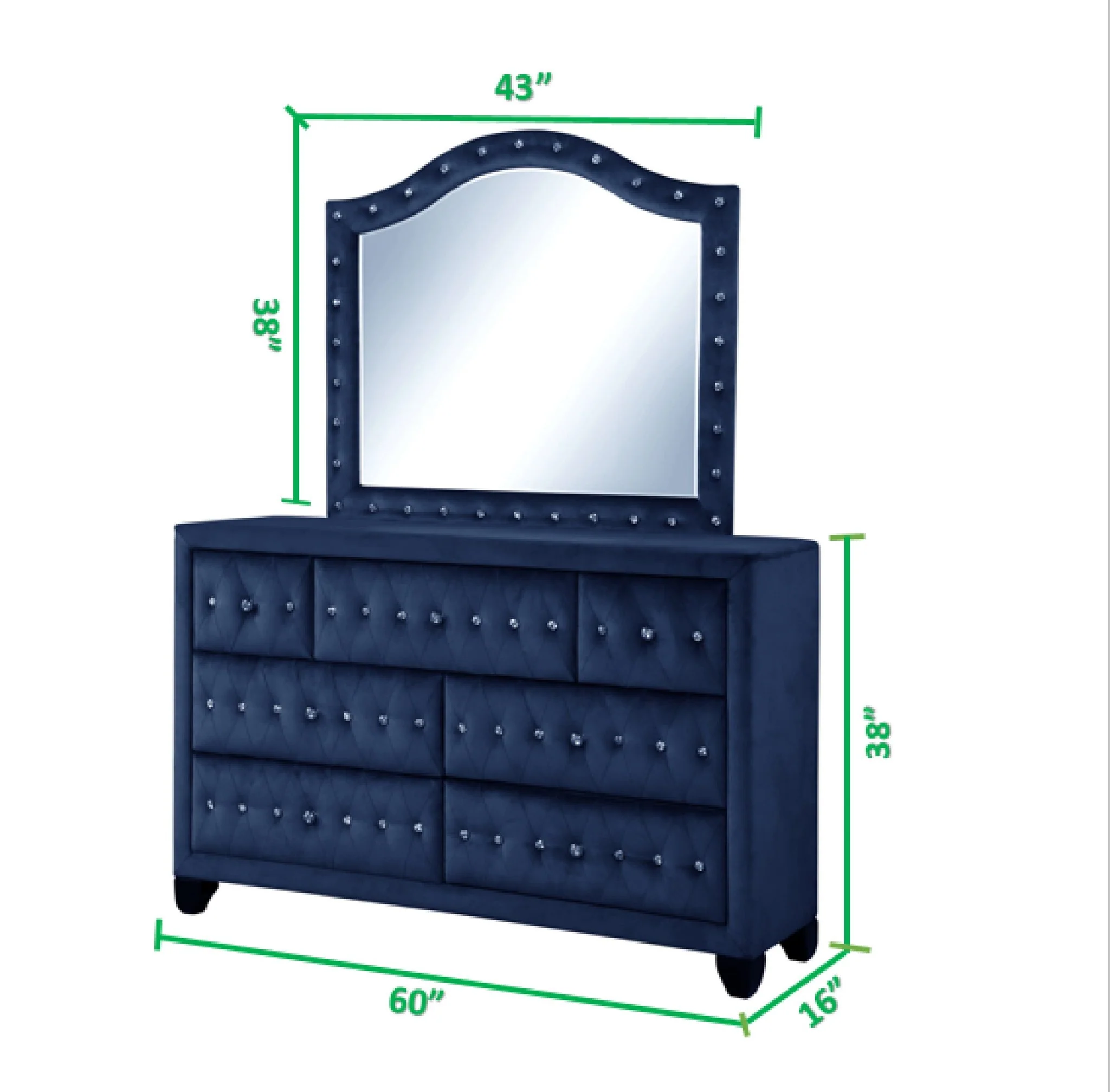 Sophia Full Bed 5 Blue - Image 10