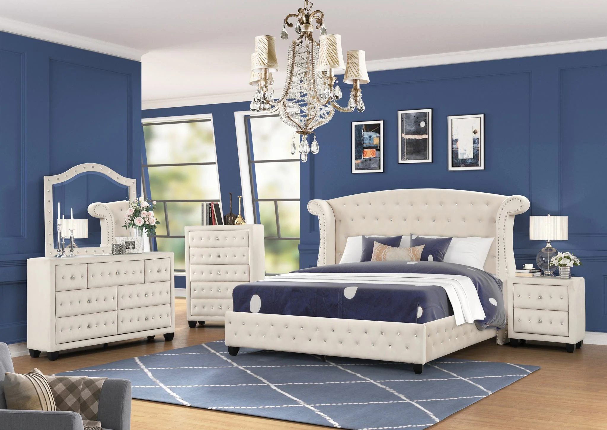 Sophia Full Bed 5 Cream