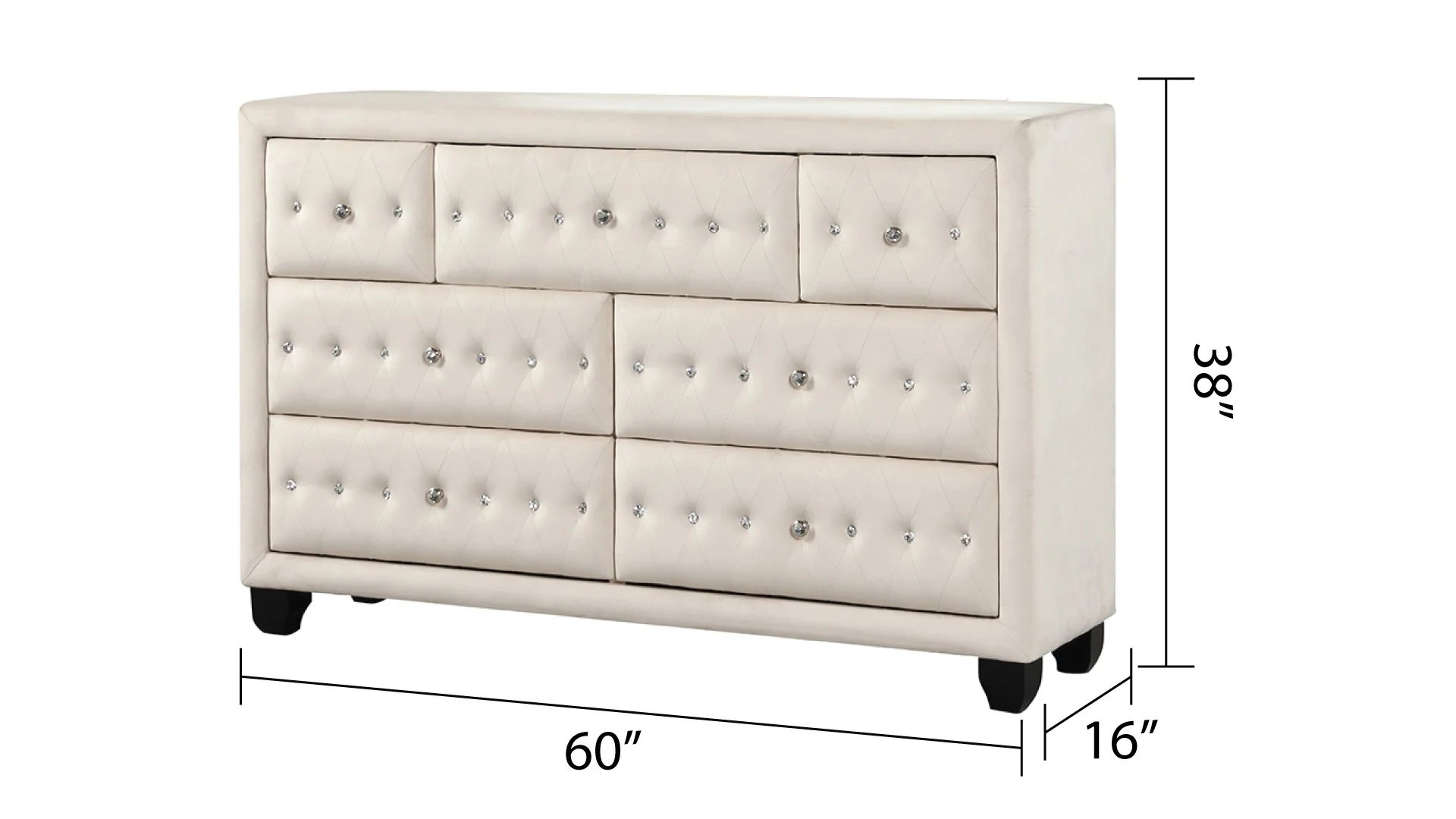 Sophia Full Bed 5 Cream - Image 7