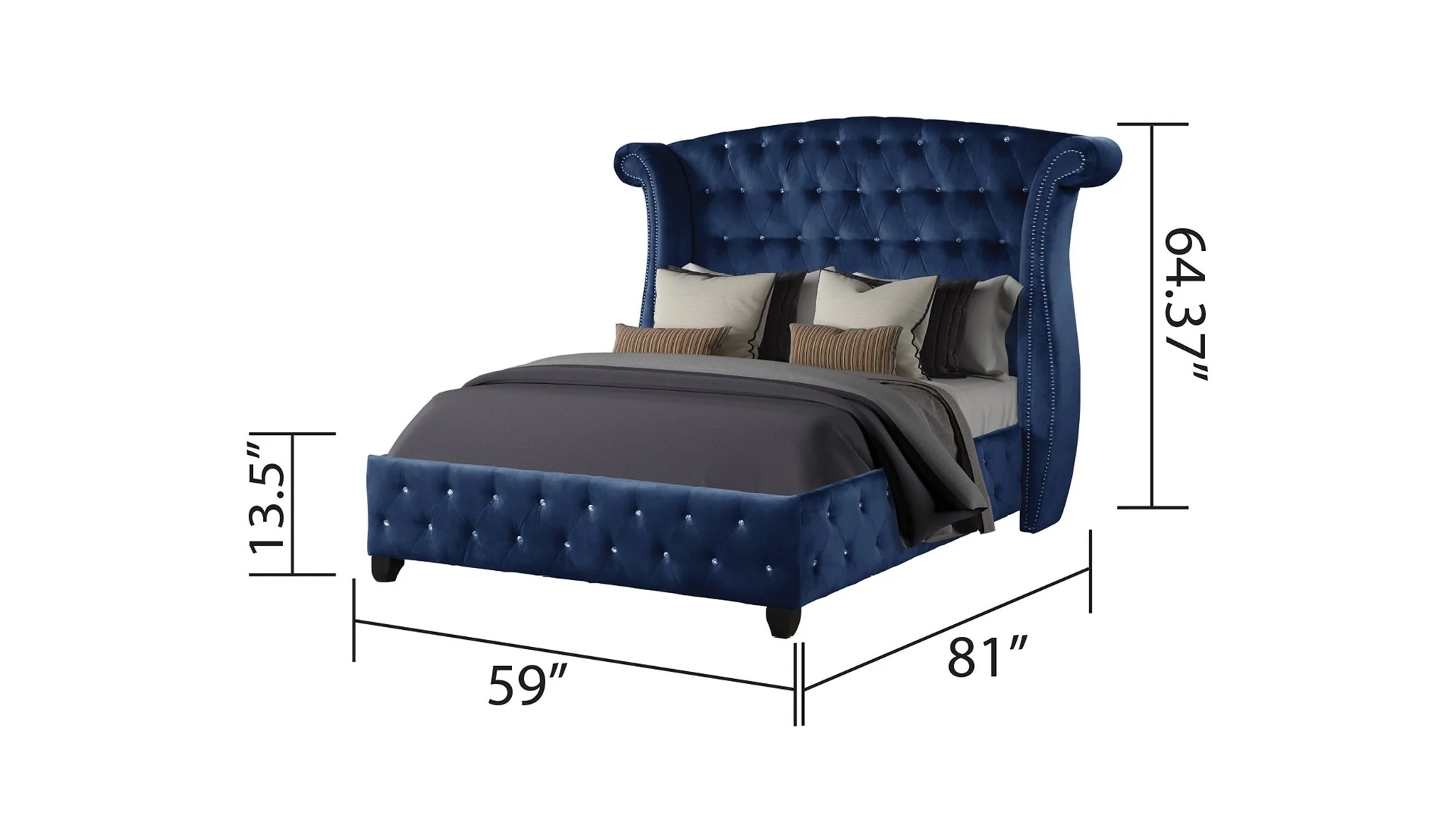 Sophia Full Bed Blue - Image 5