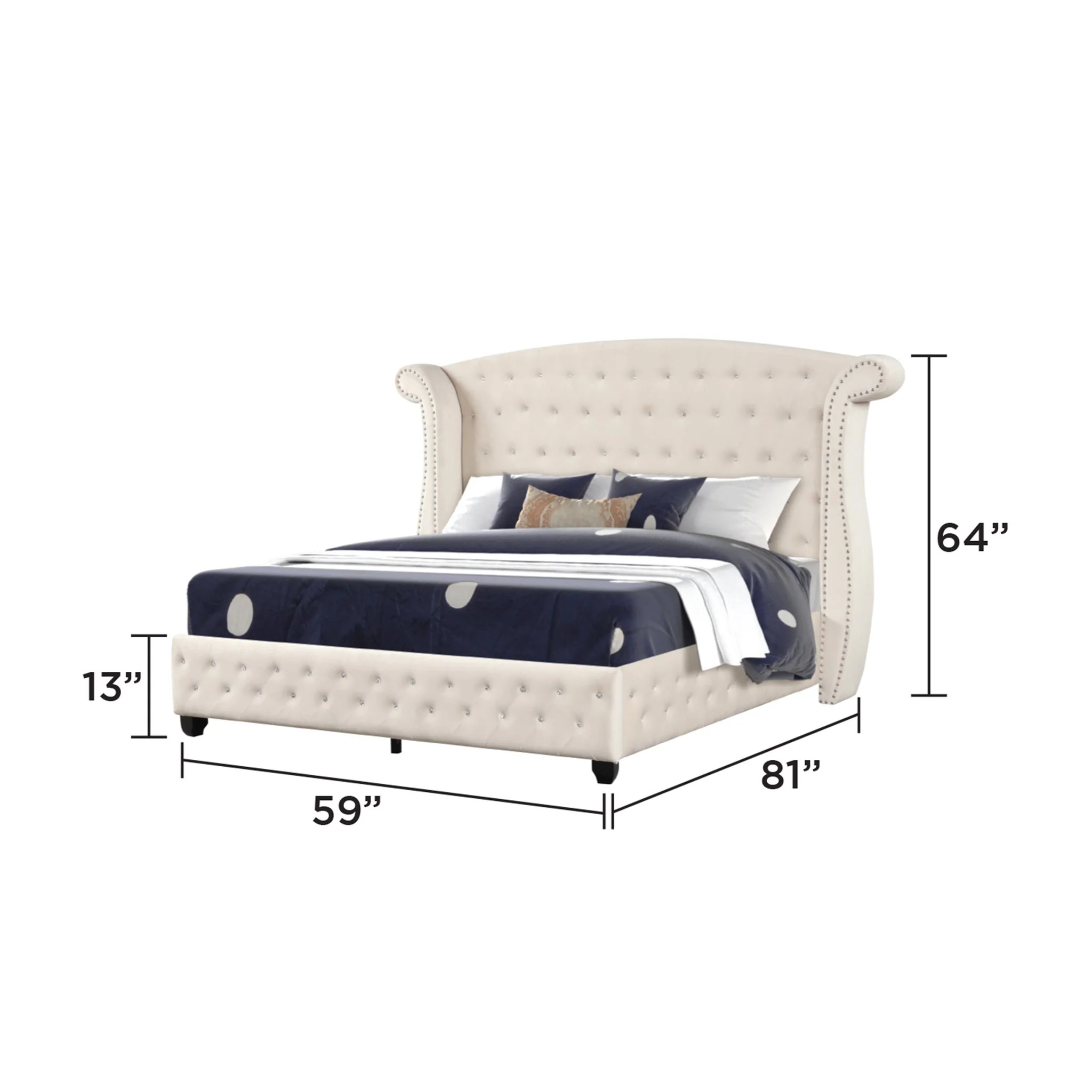 Sophia Full Bed Cream - Image 5