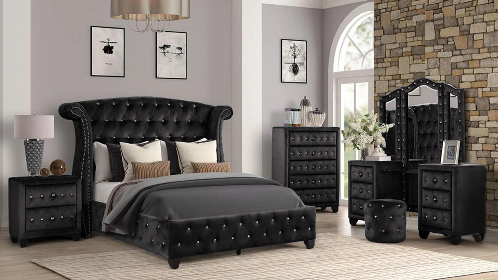 Sophia Full Vanity 5 Black