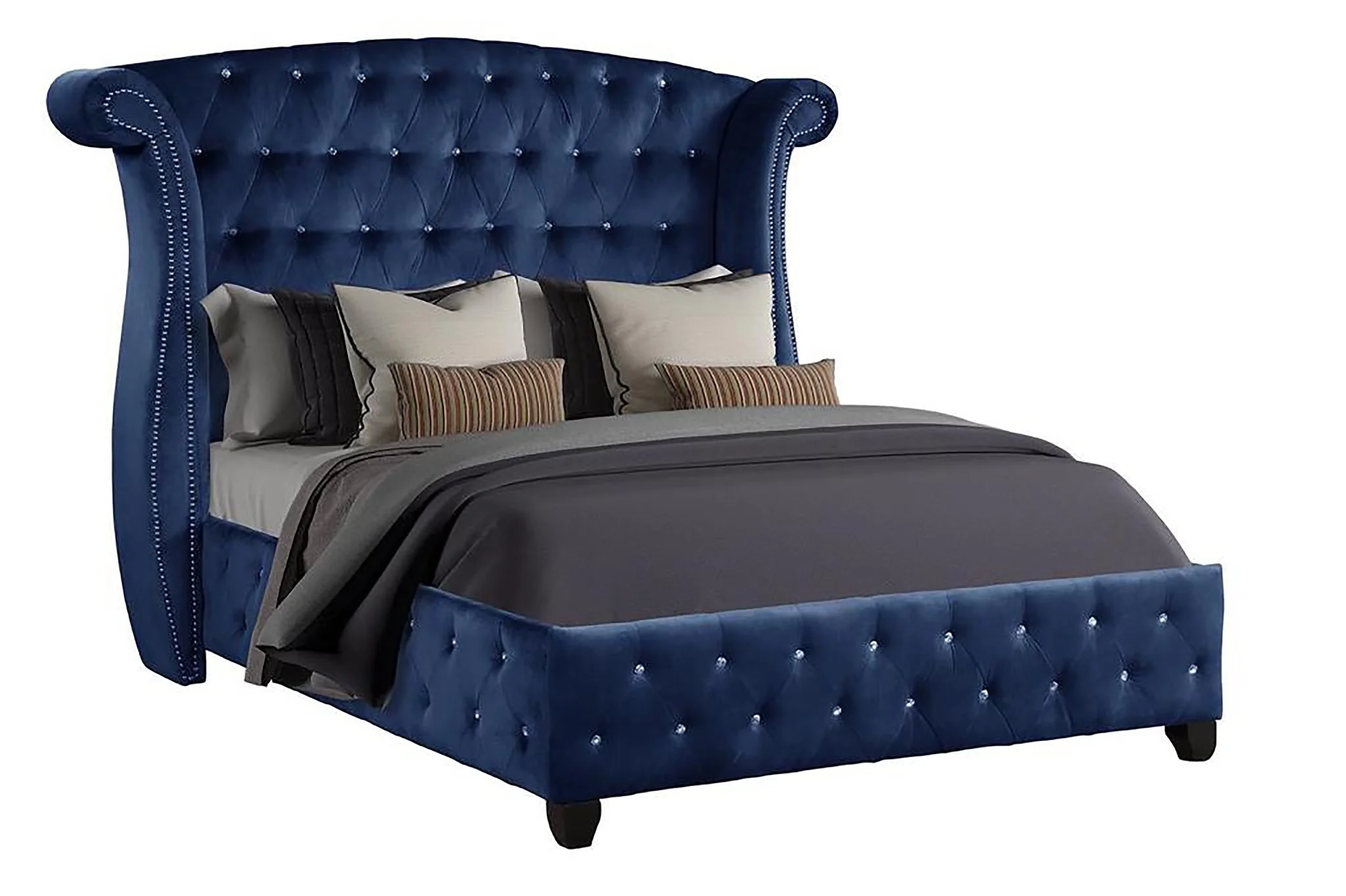 Sophia King Bed 4 Blue - Image 2