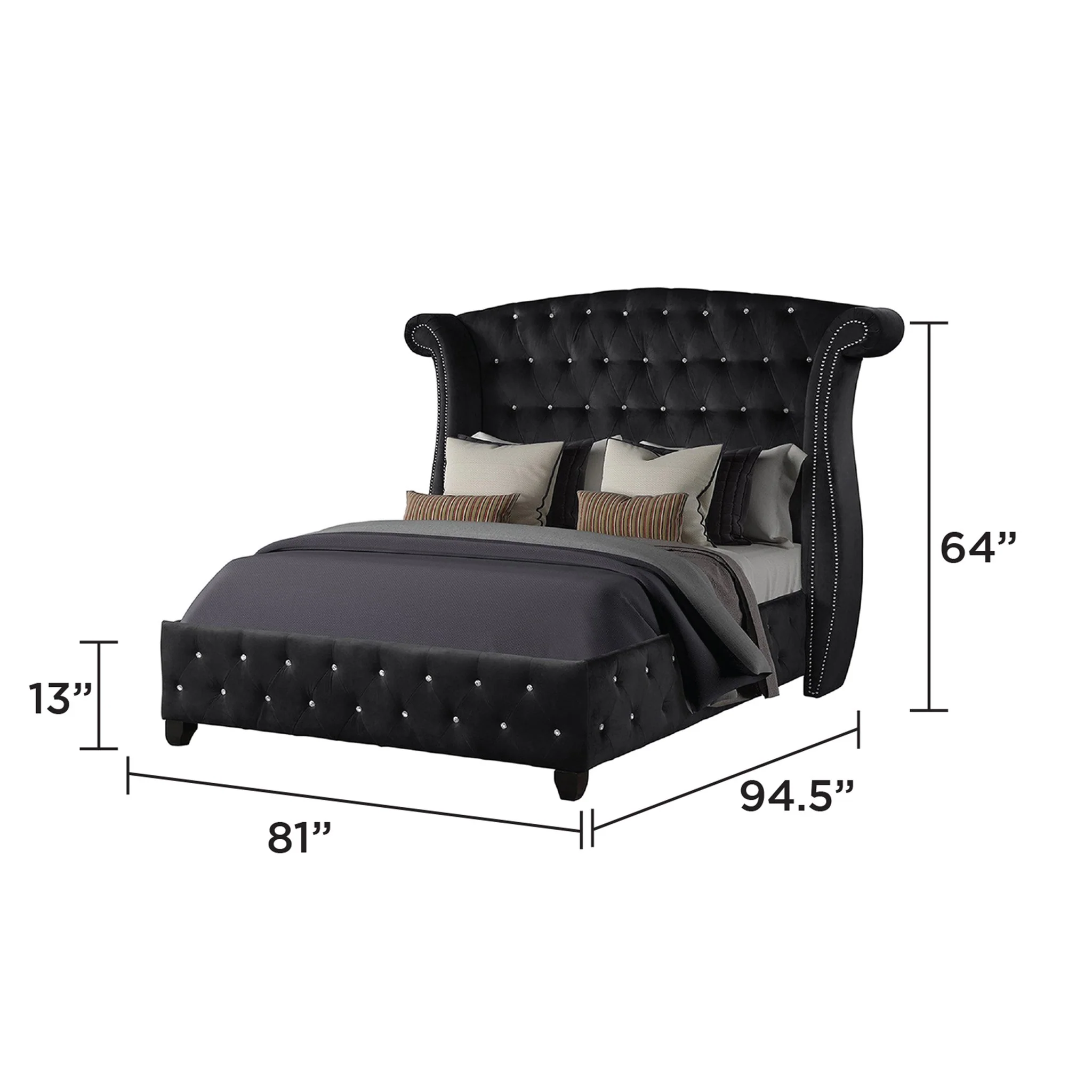 Sophia King Bed  Black - Image 4