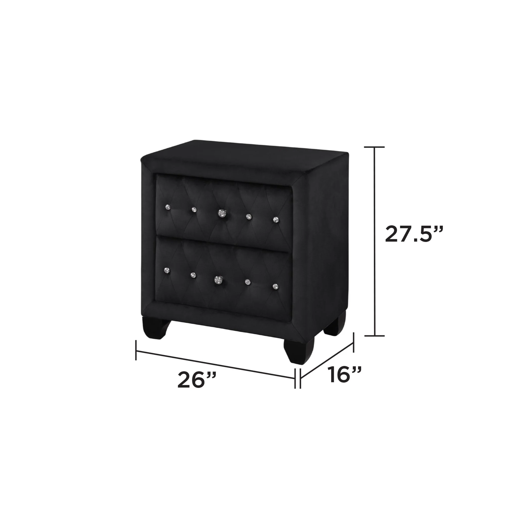Sophia Nightstand Black - Image 4
