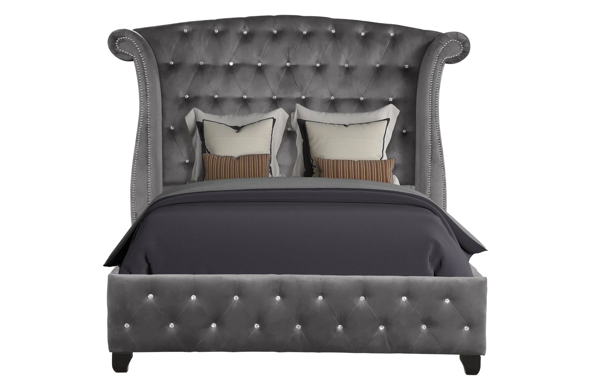 Sophia Queen Bed 5 Grey - Image 3